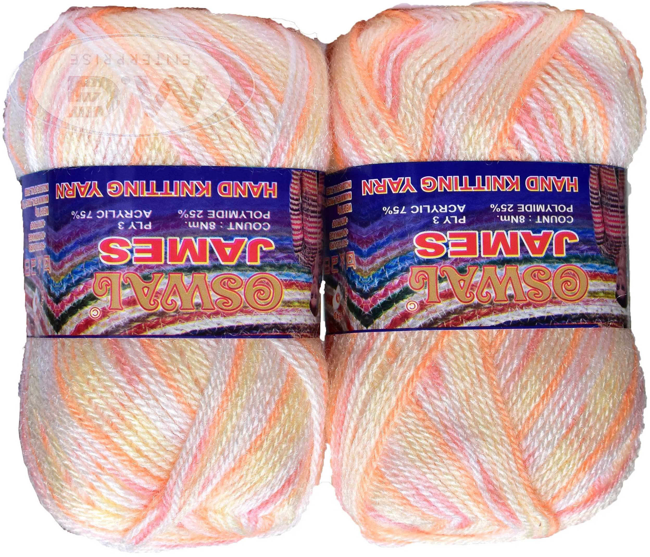     			Oswal James Knitting  Yarn Wool, Butter Cream Ball 300 gm  Best Used with Knitting Needles, Crochet Needles  Wool Yarn for Knitting. By Oswa G HA