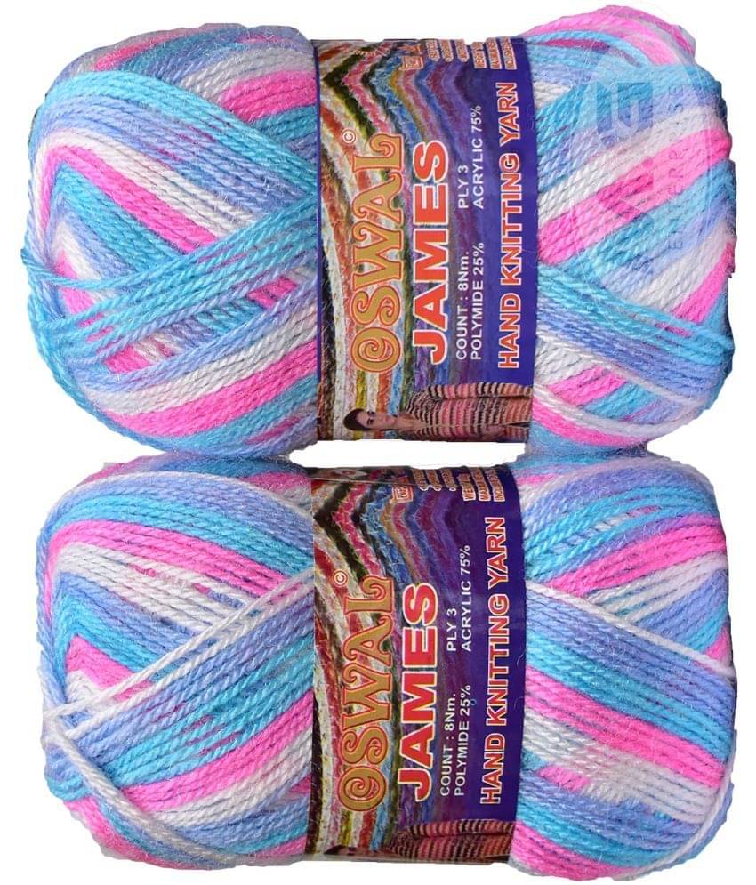     			Oswal James Knitting  Yarn Wool, Blue Rose Ball 400 gm  Best Used with Knitting Needles, Crochet Needles  Wool Yarn for Knitting. By Oswa  W