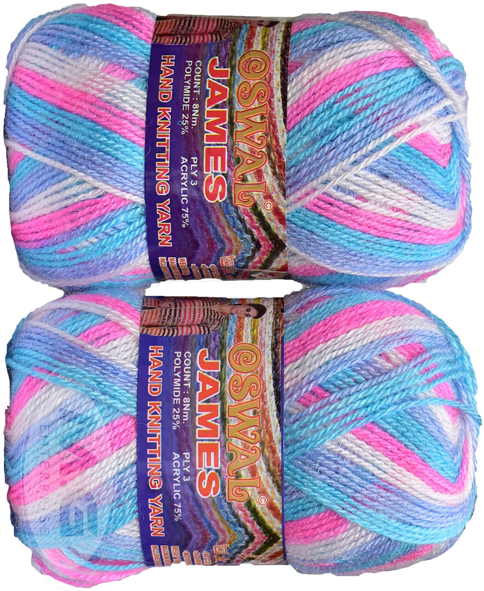     			Oswal James Knitting  Yarn Wool, Blue Rose Ball 200 gm  Best Used with Knitting Needles, Crochet Needles  Wool Yarn for Knitting. By Oswa  U