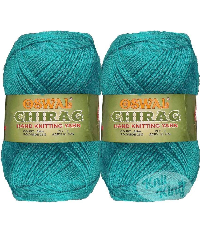     			Oswal KK_Chirag Teal Green (200 gm)  Wool Ball Hand knitting wool  NB