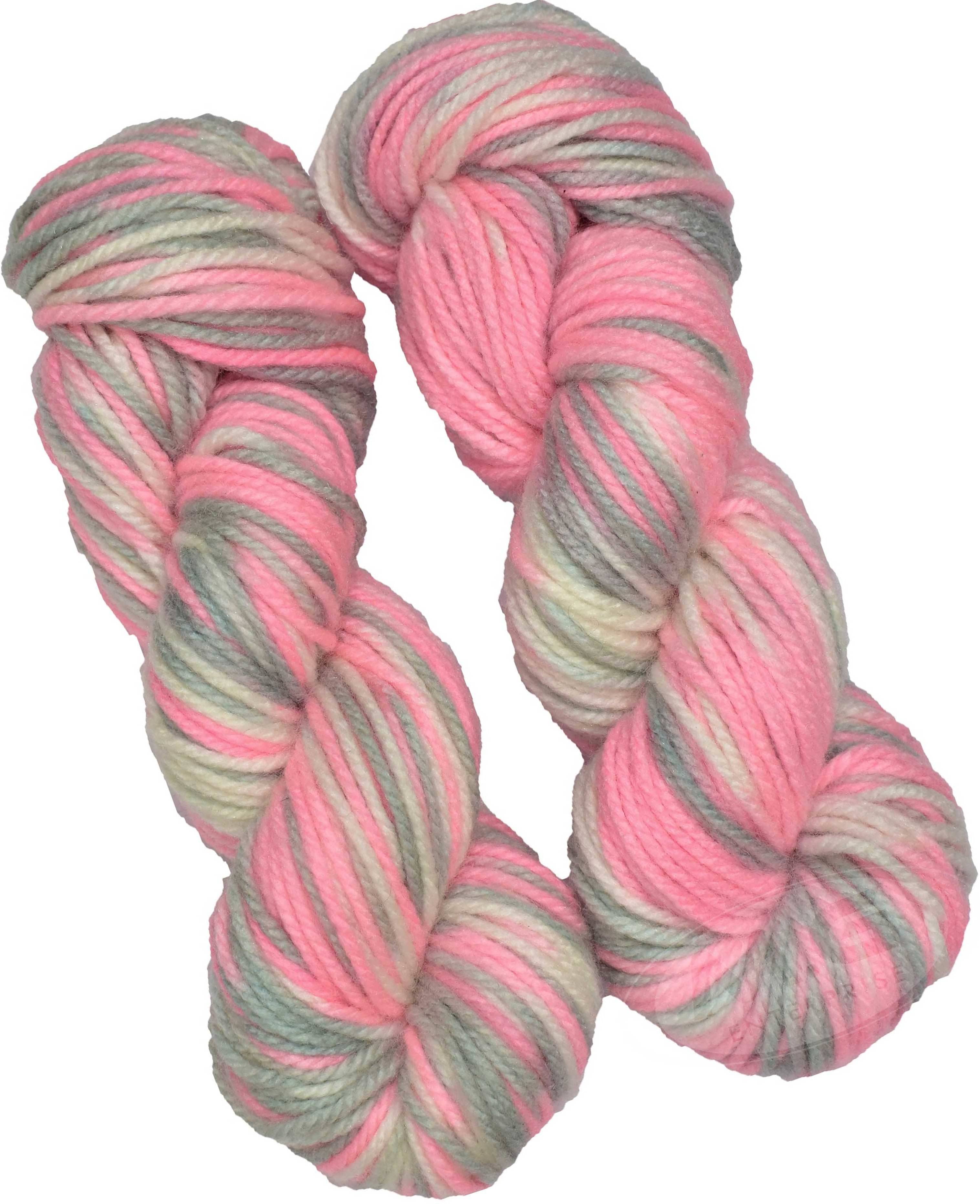     			Oswal Knitting Yarn Thick Chunky Wool, Pink Grey 400 gm ART - AAJG