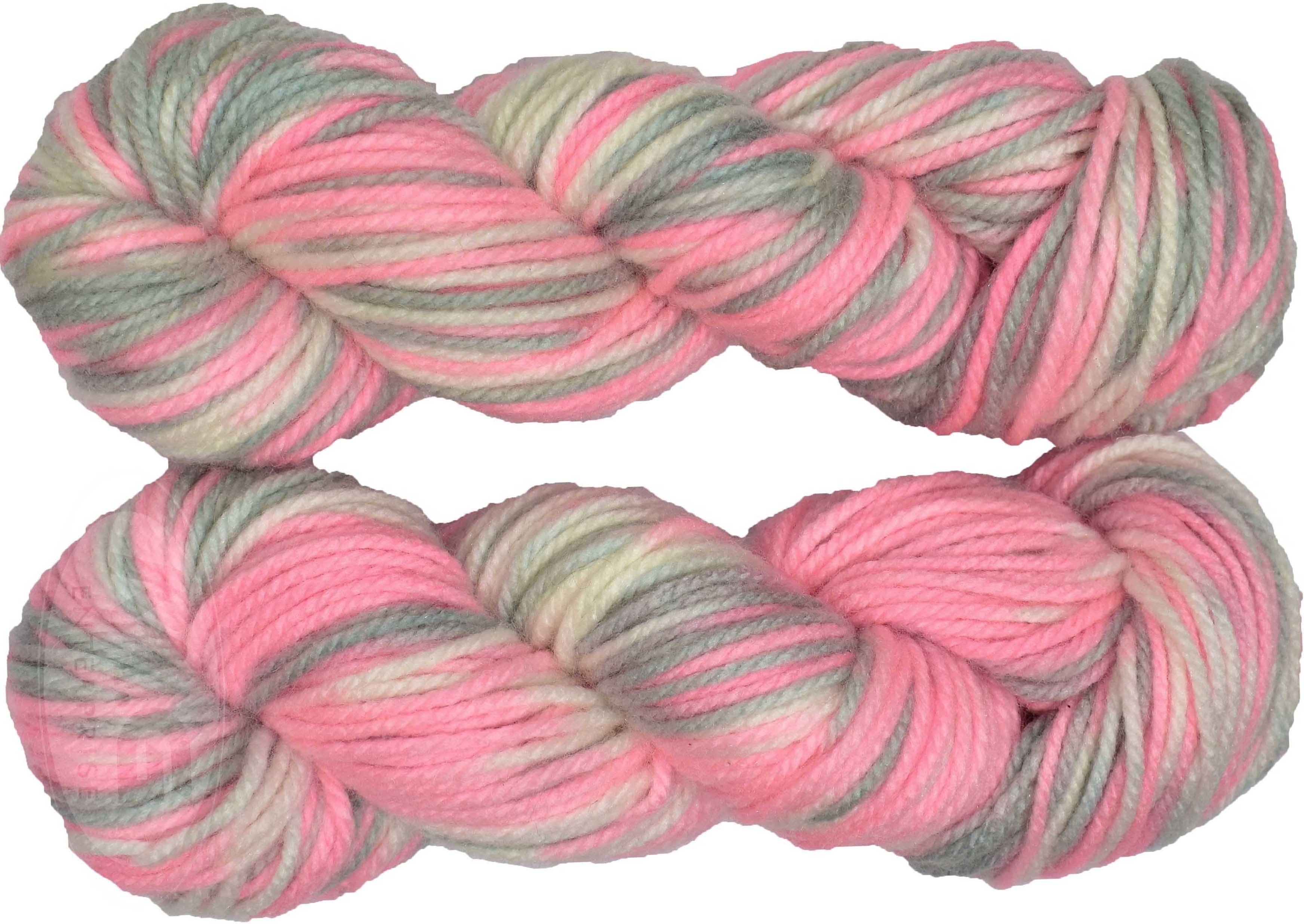     			Oswal Knitting Yarn Thick Chunky Wool, Pink Grey 200 gm ART - AAJG