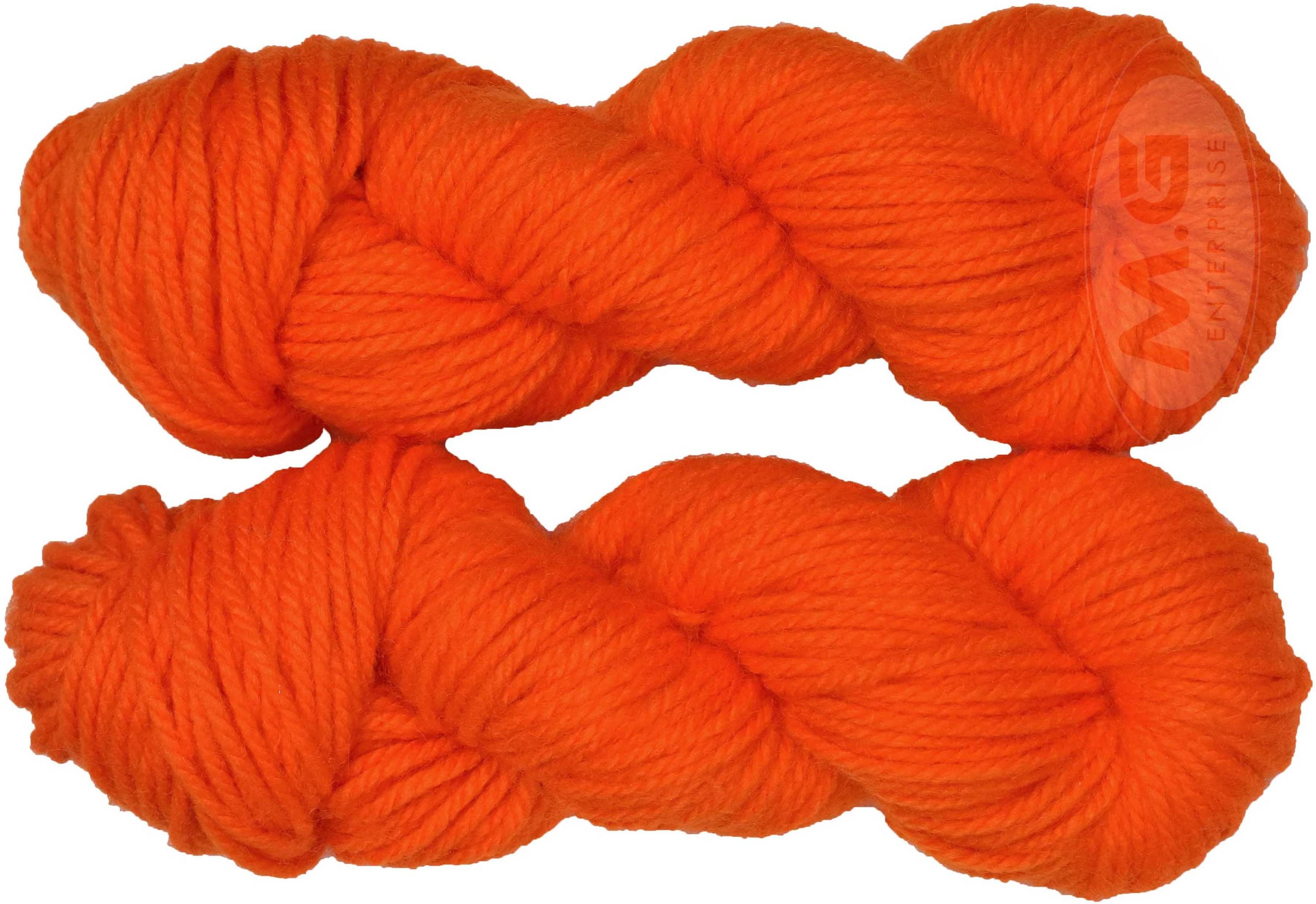     			Oswal Knitting Yarn Thick Chunky Wool, Orange 200 gm ART - AAJE