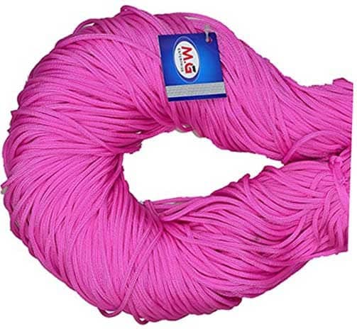 Pink 30 mtr  Braided Cord Thread Nylon knot Rope sturdy cording- Art-ABEB