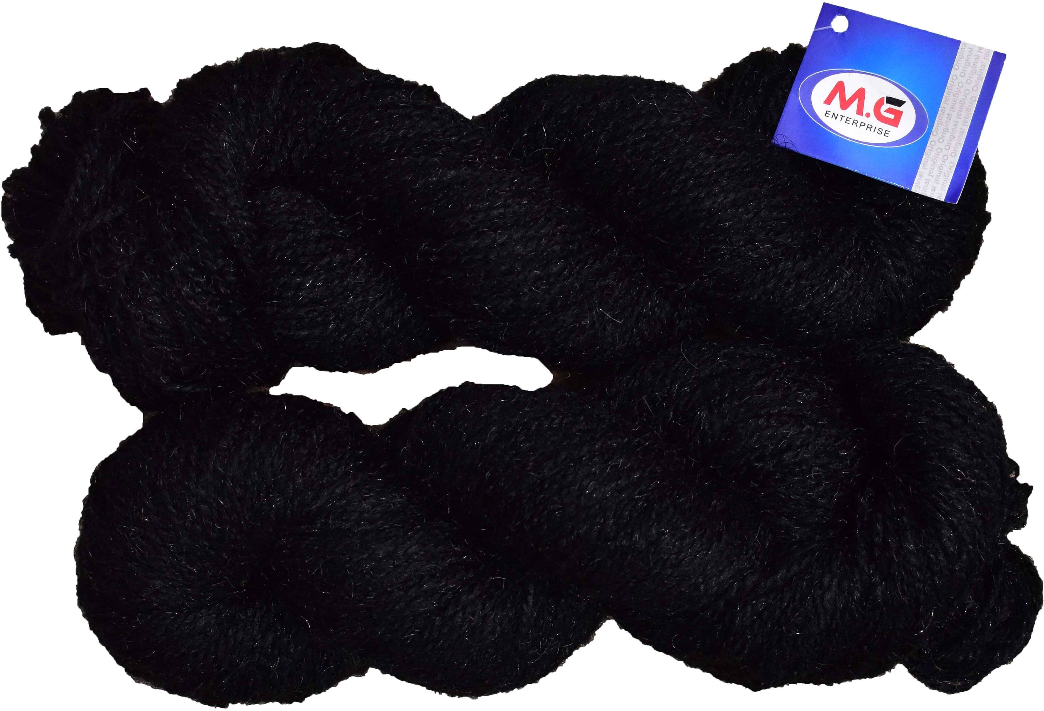     			Popeye Black (200 gm)  Wool Hank Hand knitting wool / Art Craft soft fingering crochet hook yarn, needle knitting yarn thread dyed