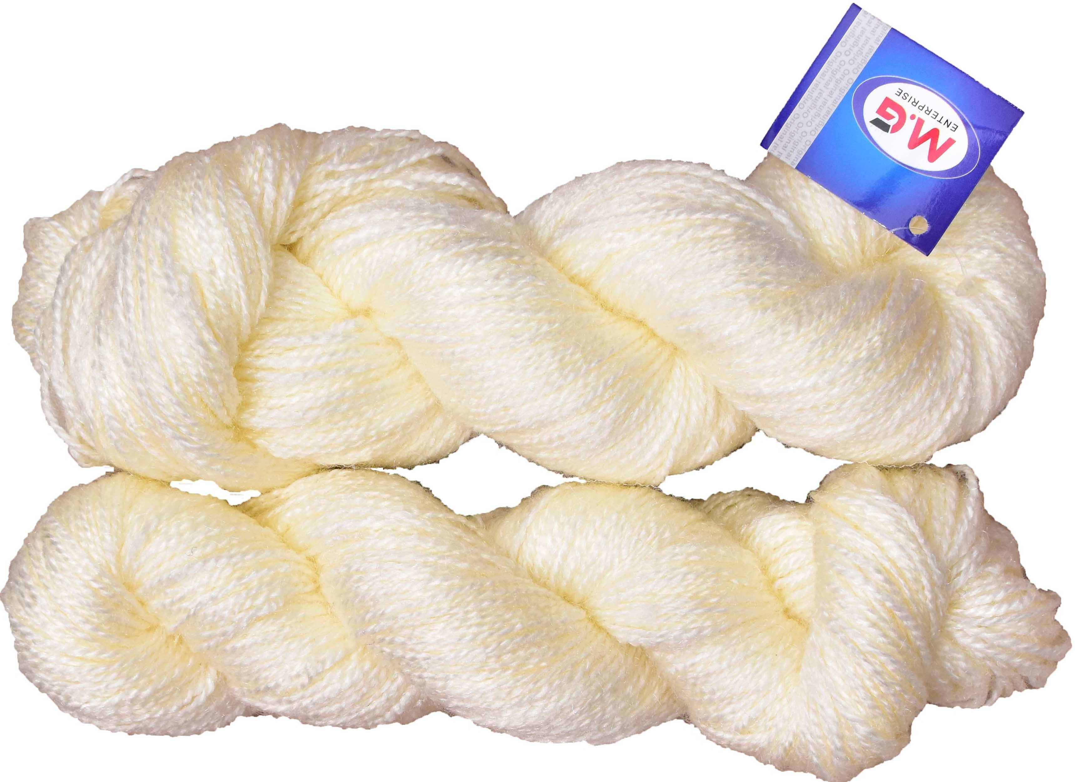     			Popeye Cream (400 gm)  Wool Hank Hand knitting wool / Art Craft soft fingering crochet hook yarn, needle knitting yarn thread dyed