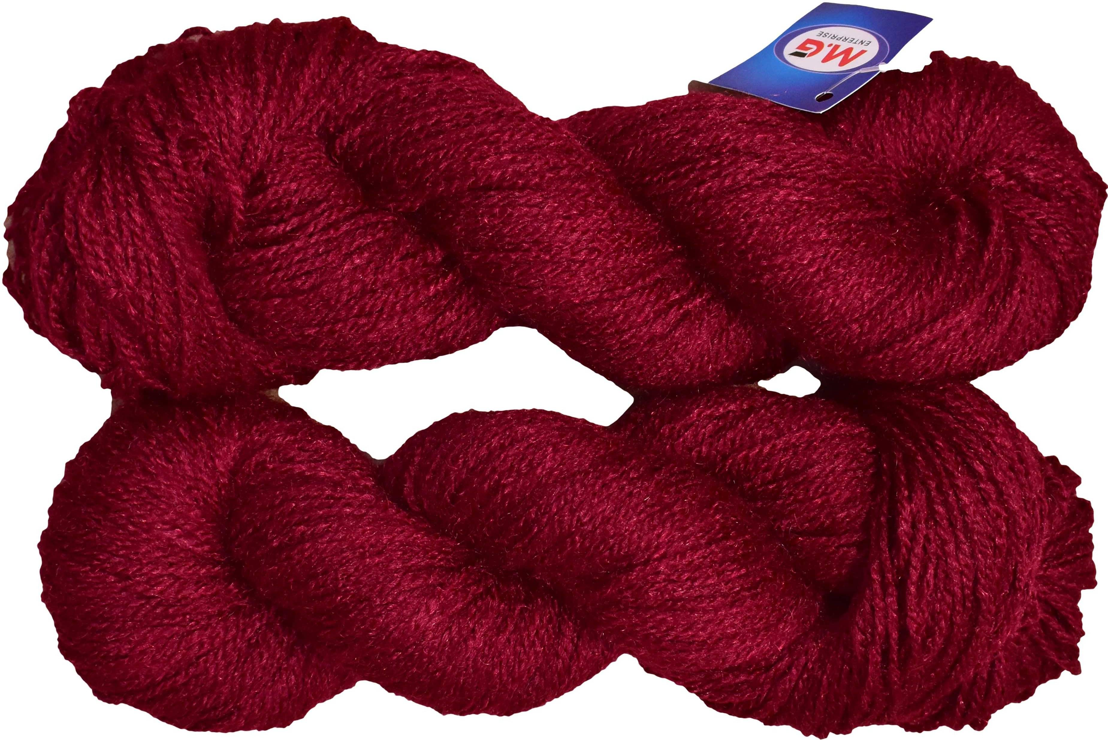     			Popeye Mehroon (200 gm)  Wool Hank Hand knitting wool / Art Craft soft fingering crochet hook yarn, needle knitting yarn thread dyed