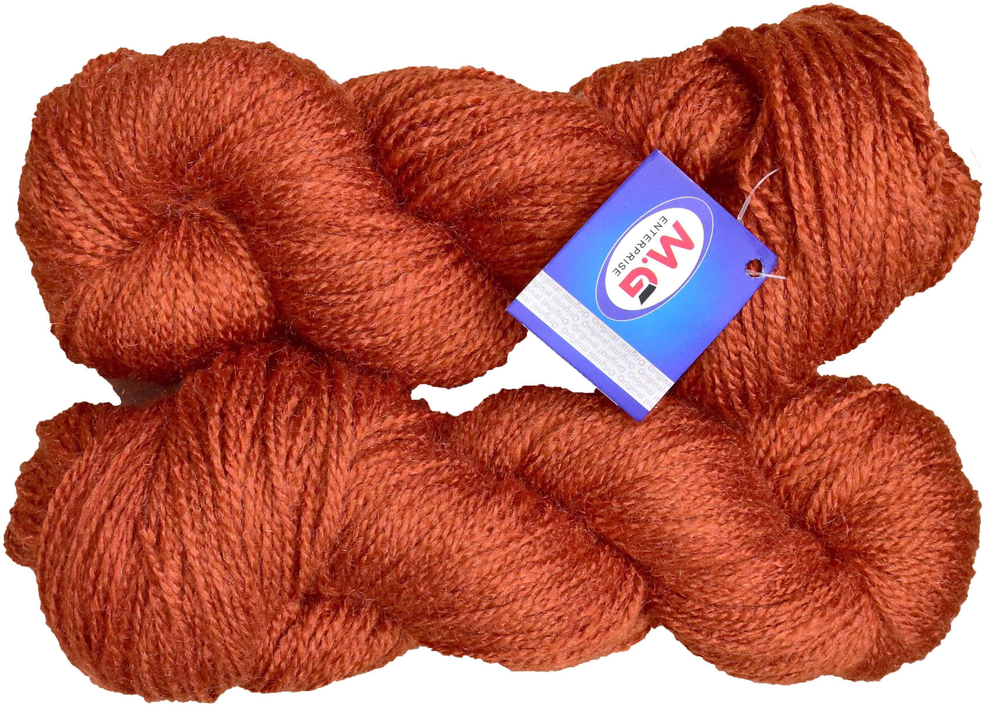     			Popeye Rust (200 gm)  Wool Hank Hand knitting wool / Art Craft soft fingering crochet hook yarn, needle knitting yarn thread dyed