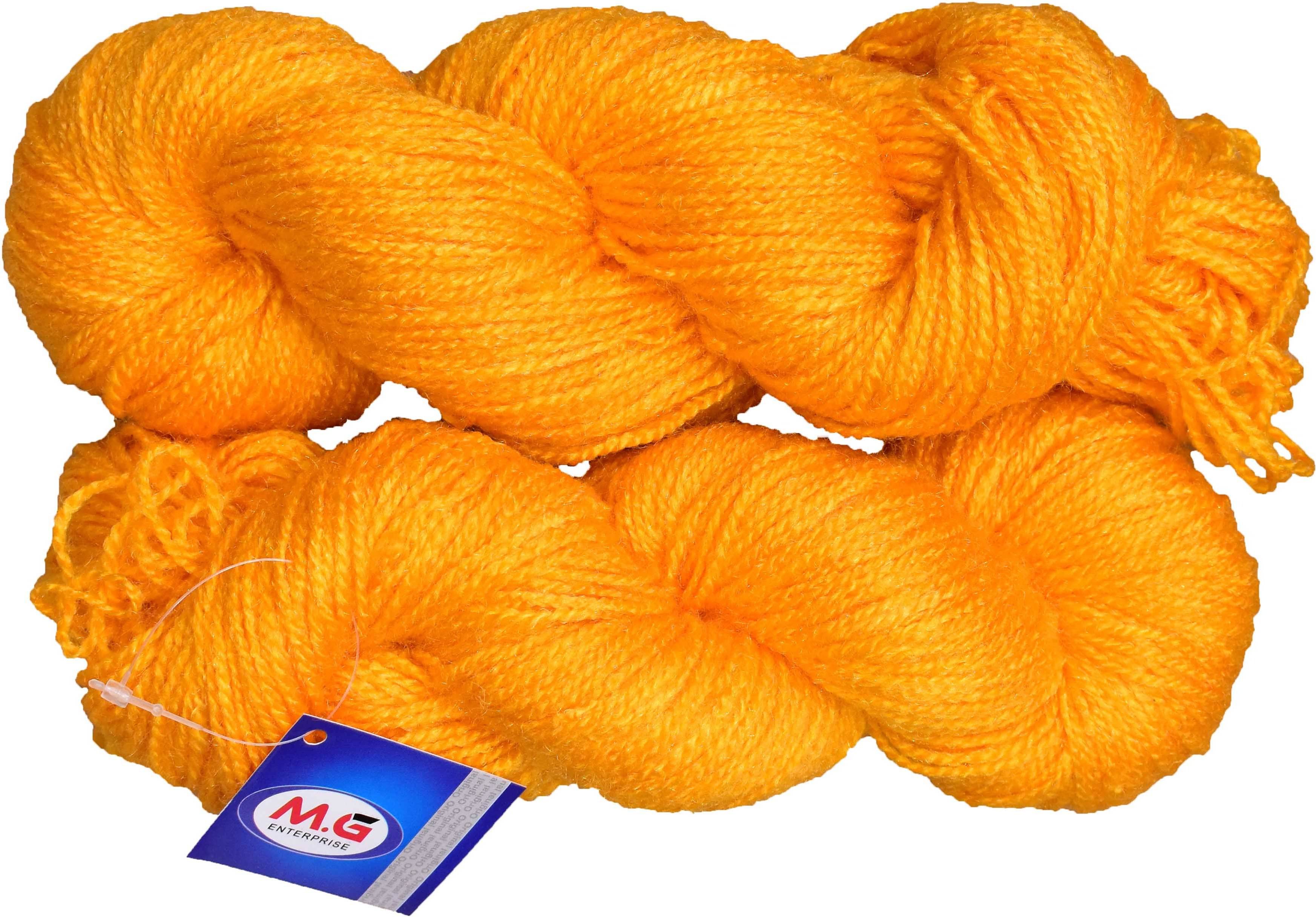     			Popeye Yellow (200 gm)  Wool Hank Hand knitting wool / Art Craft soft fingering crochet hook yarn, needle knitting yarn thread dyed