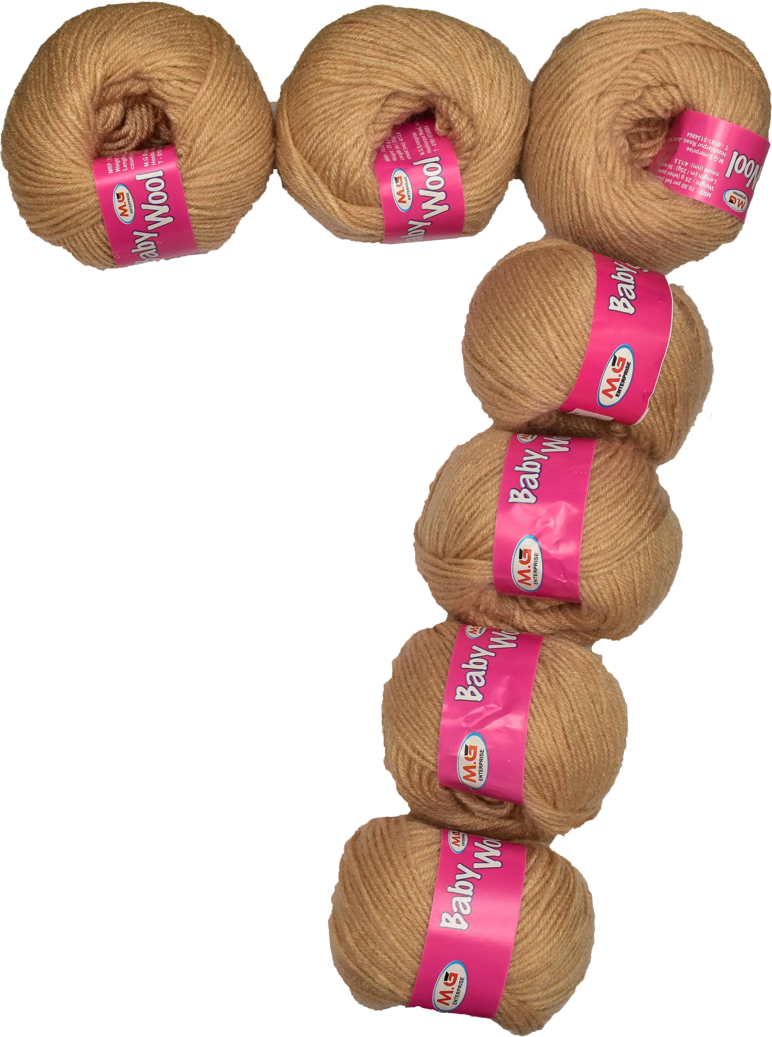     			Prime Baby Wool 100% Acrylic Yarn Skin 14 Pc 4 ply Ball Hand Knitting Wool