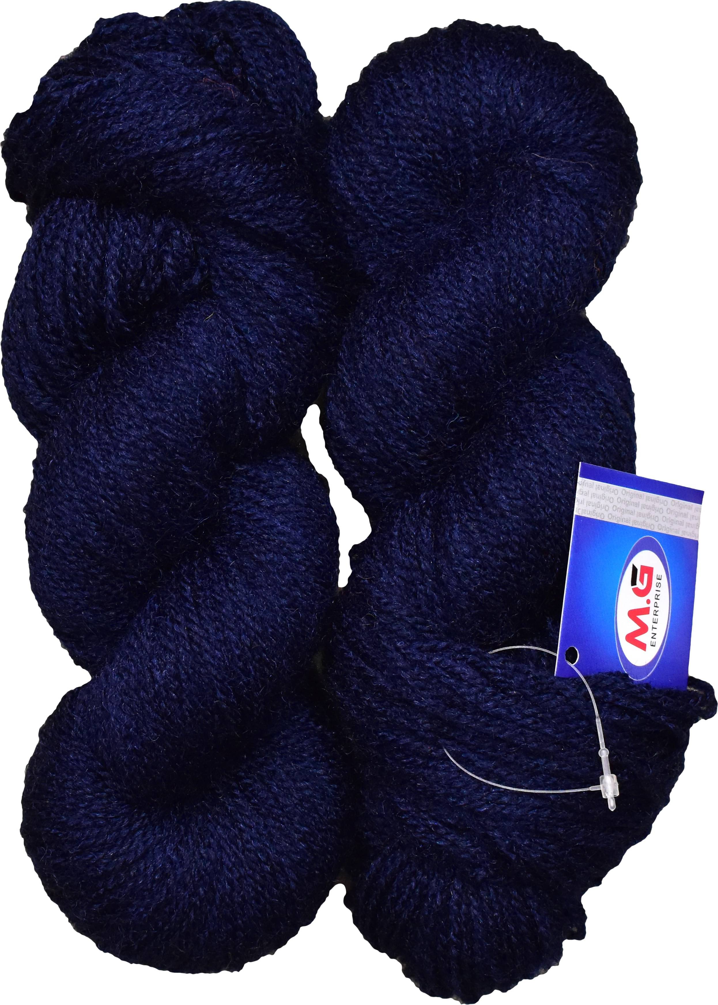     			Rabit Excel Navy (200 gm)  Wool Hank Hand knitting wool / Art Craft soft fingering crochet hook yarn, needle knitting yarn thread dyed