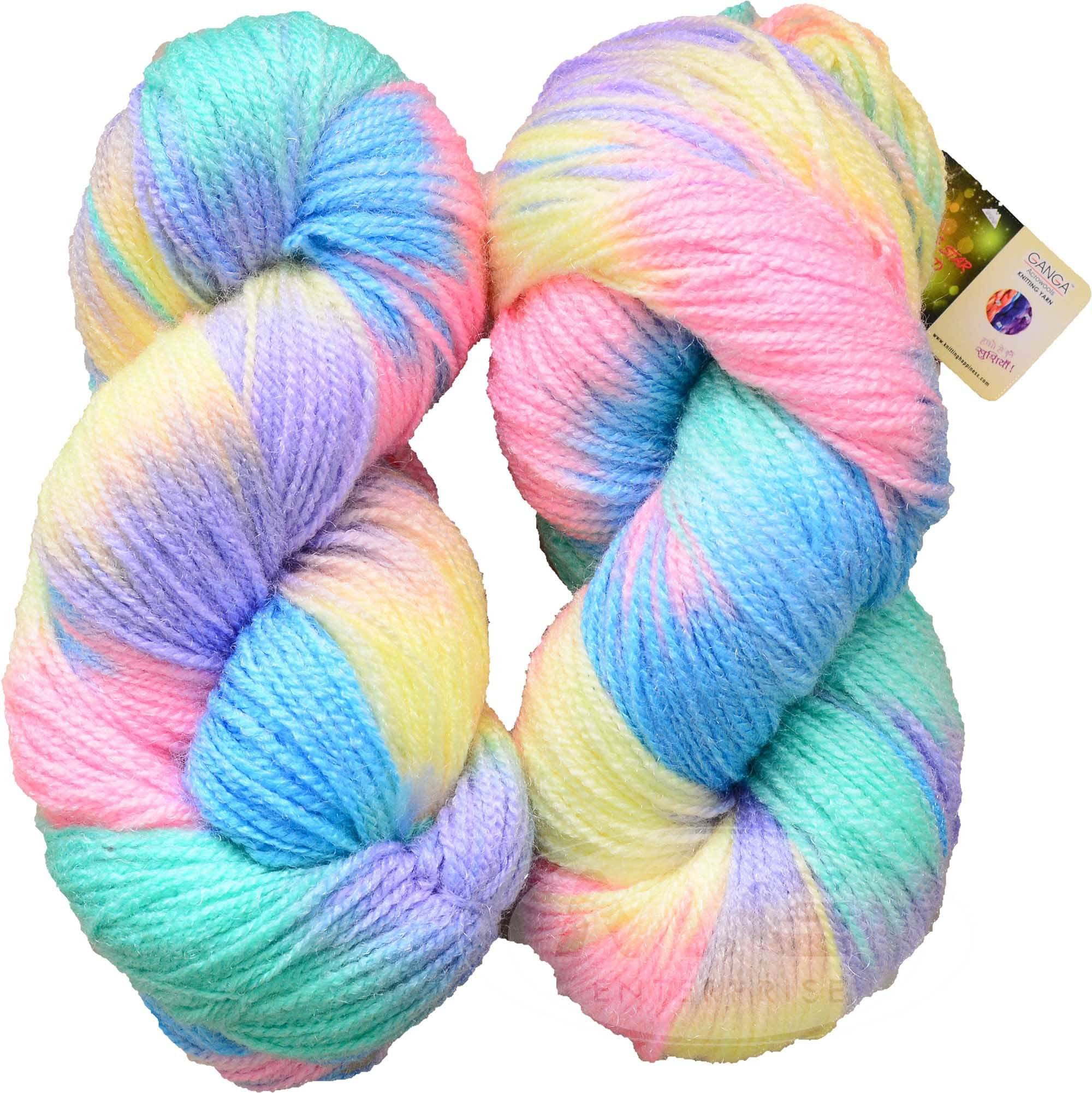    			Represents Ganga Glow Knitting Yarn Wool, Icey Pink  200 gm . Art-CJB