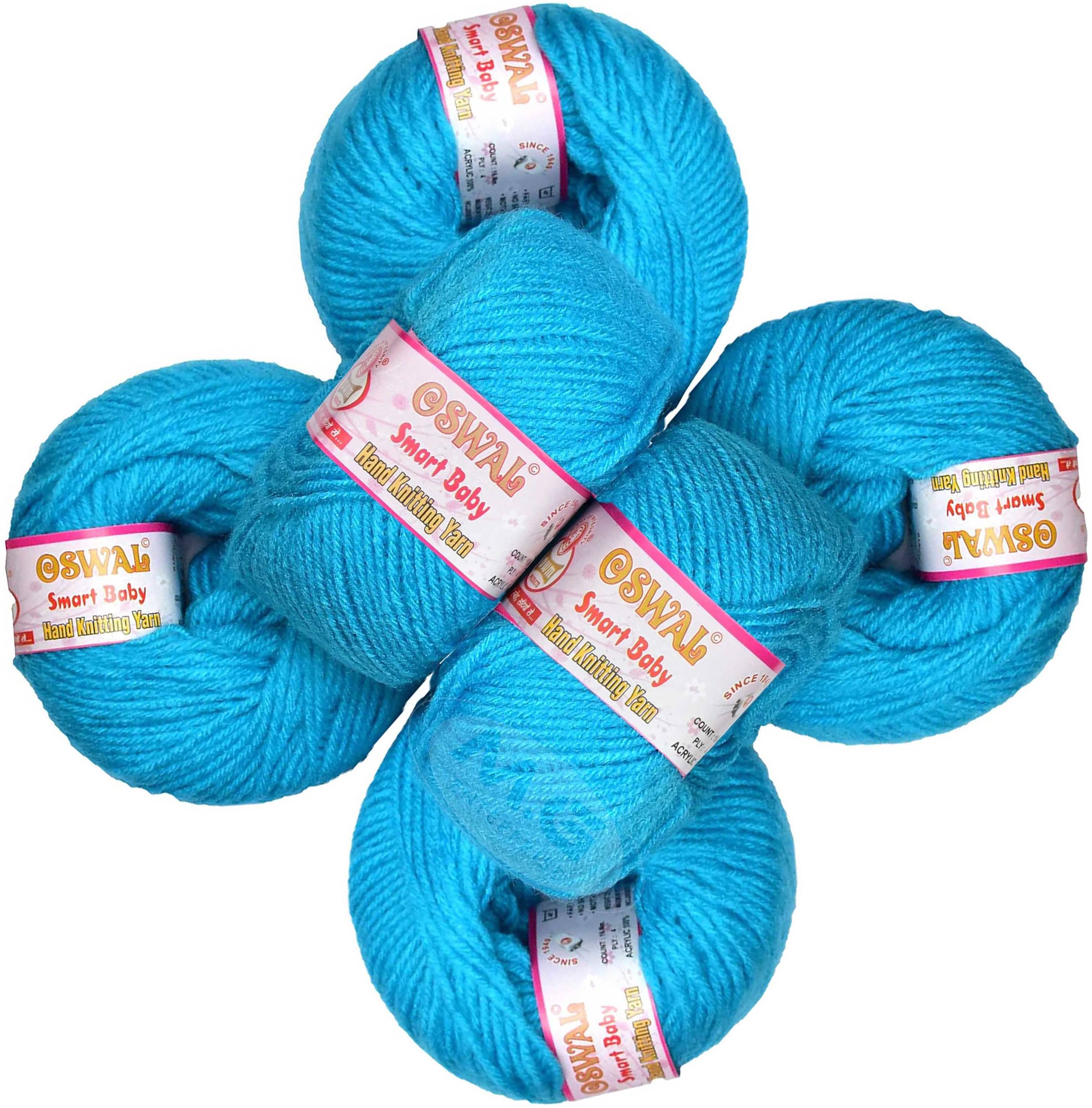     			Represents Oswal 100% Acrylic Wool Azure (12 pc) Baby Soft Yarn ART - EC