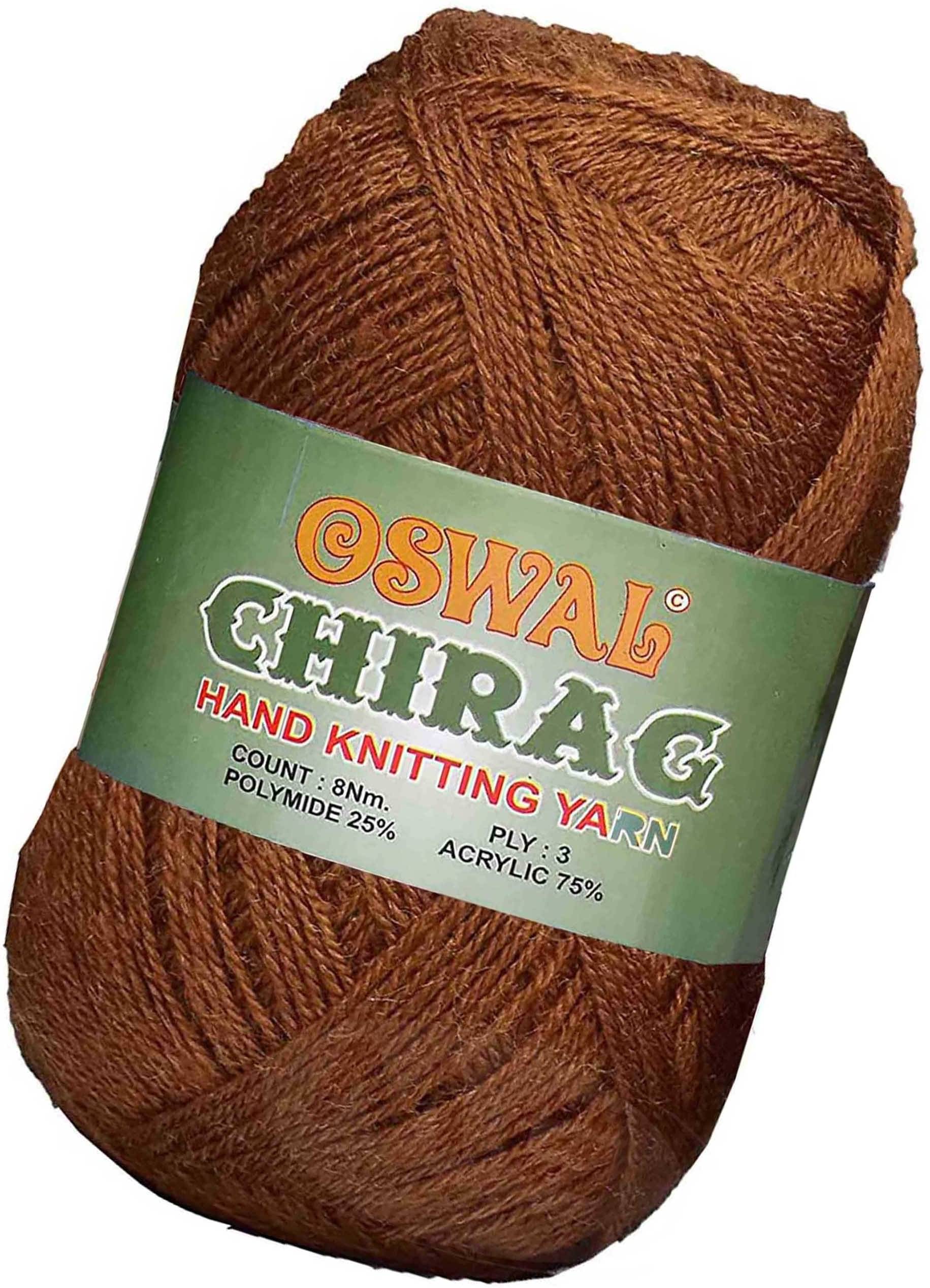     			Represents Oswal Chirag  Choclate Brown 400 gms Wool Ball wool L Art-AJEA