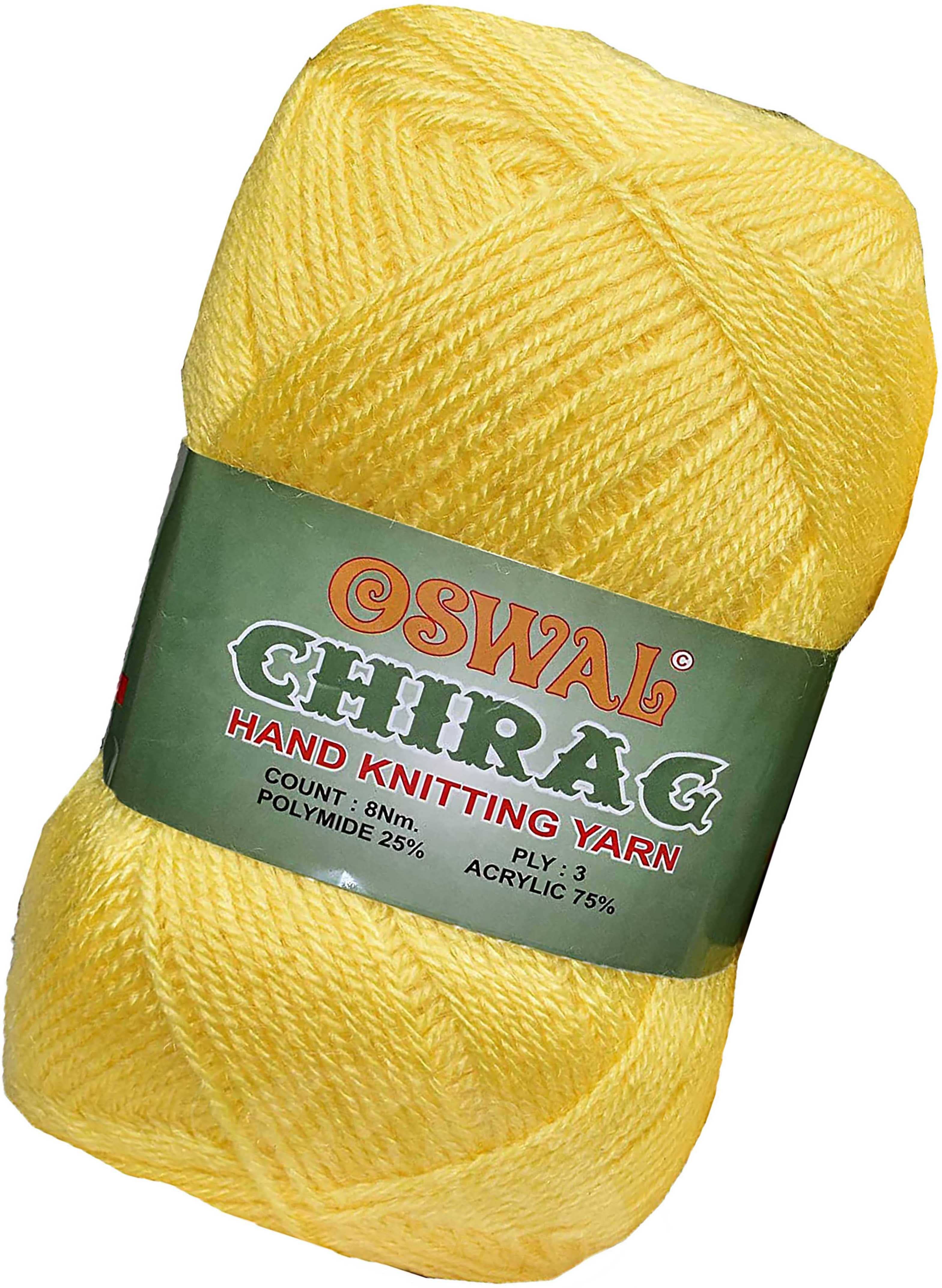 Represents Oswal Chirag  Kacha Pila 400 gms Wool Ball wool AA Art-AJDF