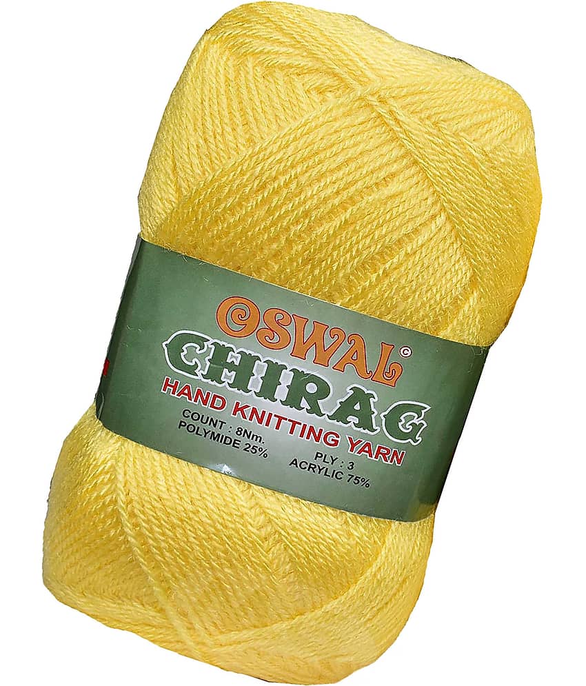 Represents Oswal Chirag Kacha Pila 400 gms Wool Ball wool AA Art-AJDF - Stationery | Buy online on ZillyBuy