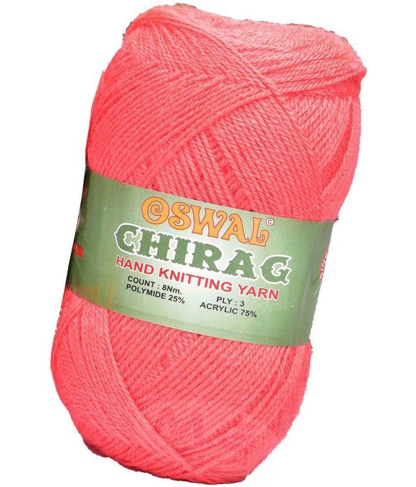     			Represents Oswal Chirag  Light Gajri 400 gms Wool Ball wool Q Art-AJEF