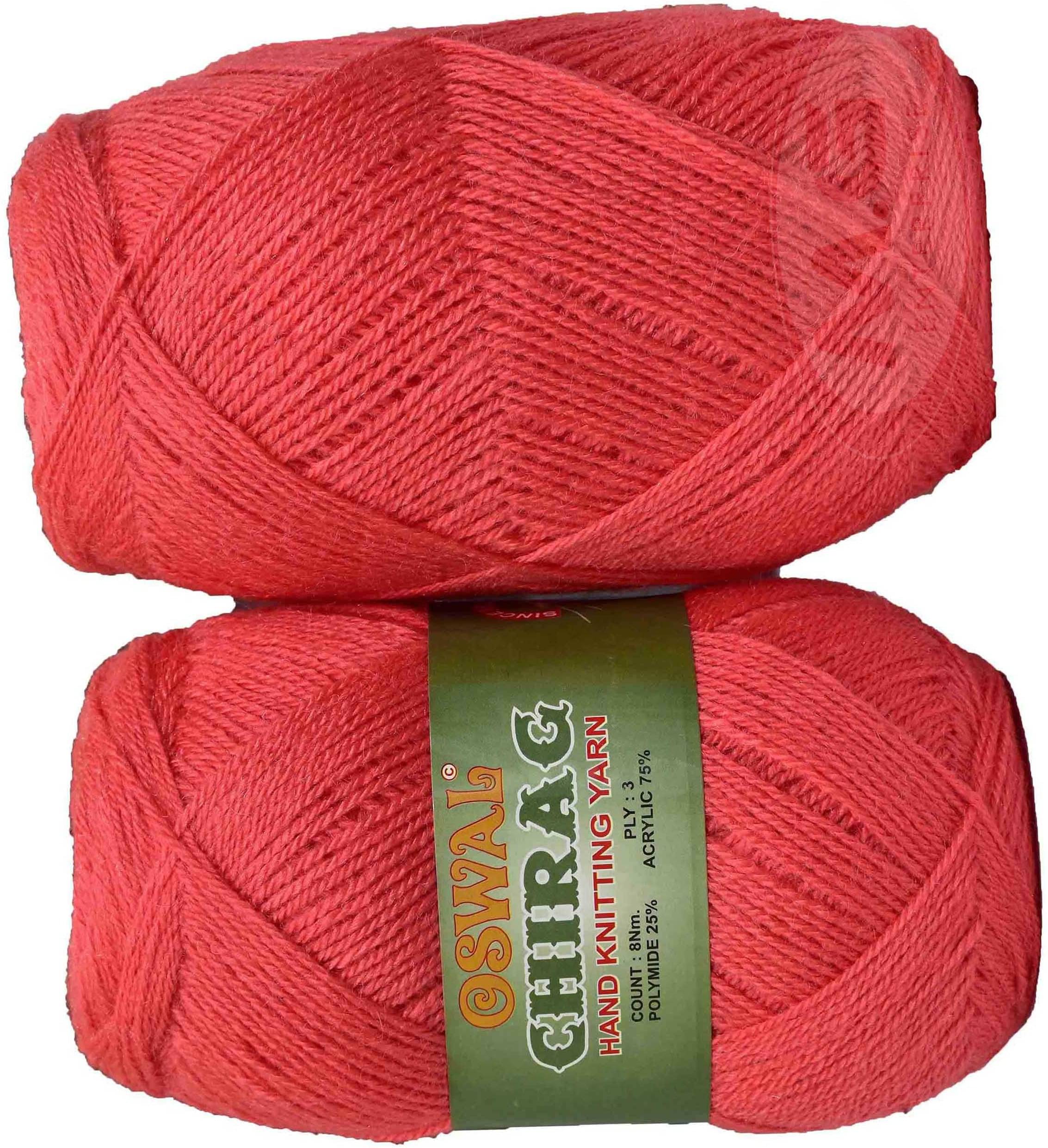     			Represents Oswal Chirag  Light Red 400 gms Wool Ball wool E Art-AJEH
