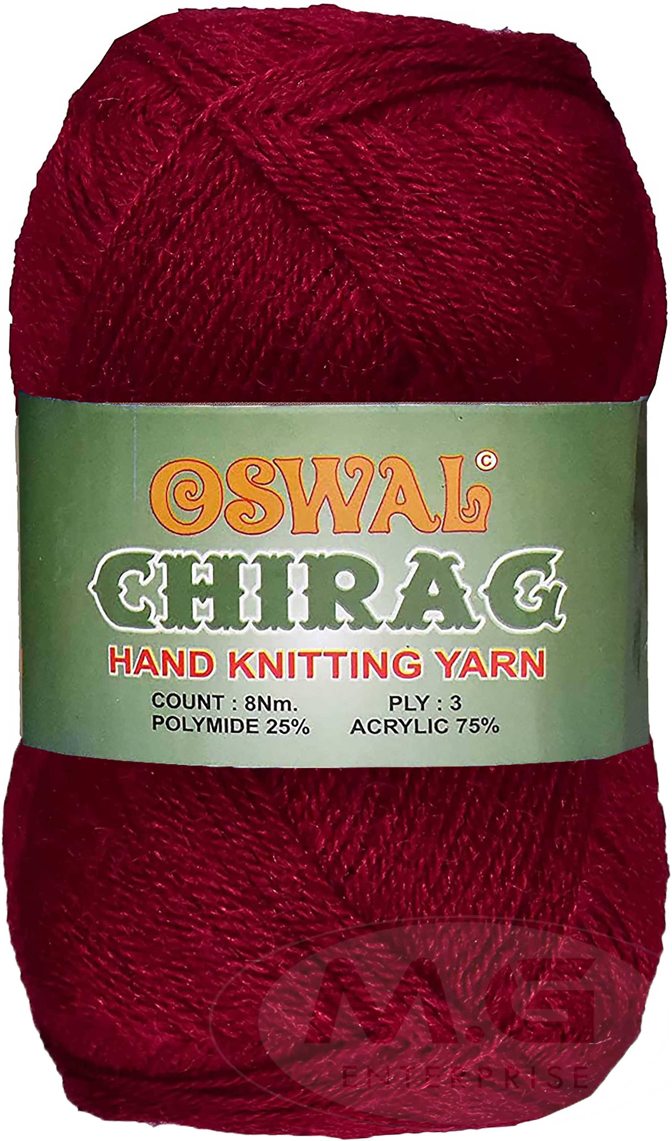     			Represents Oswal Chirag  Mehroon 200 gms Wool Ball wool G Art-AJFJ