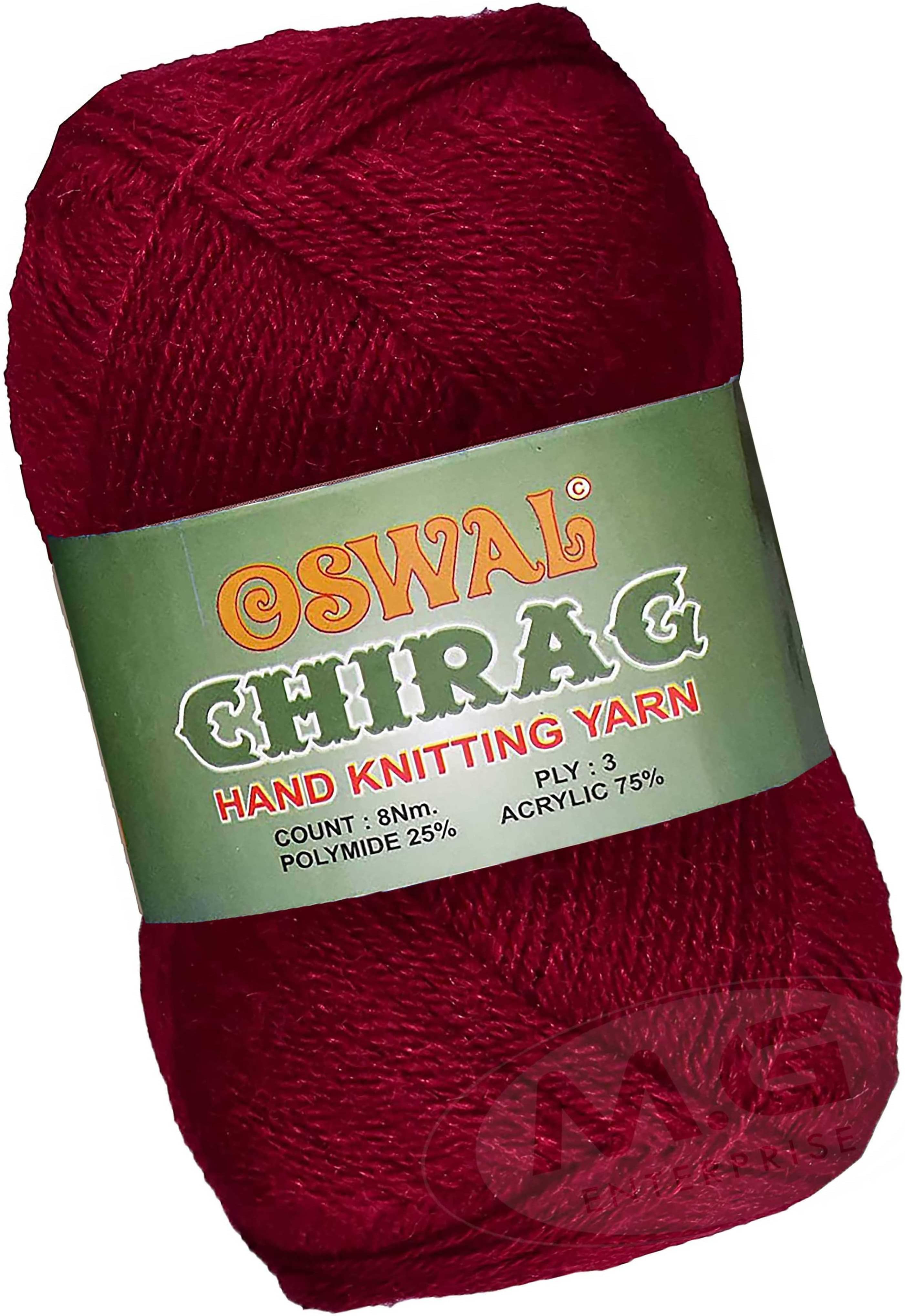     			Represents Oswal Chirag  Mehroon 600 gms Wool Ball wool G Art-AJFJ