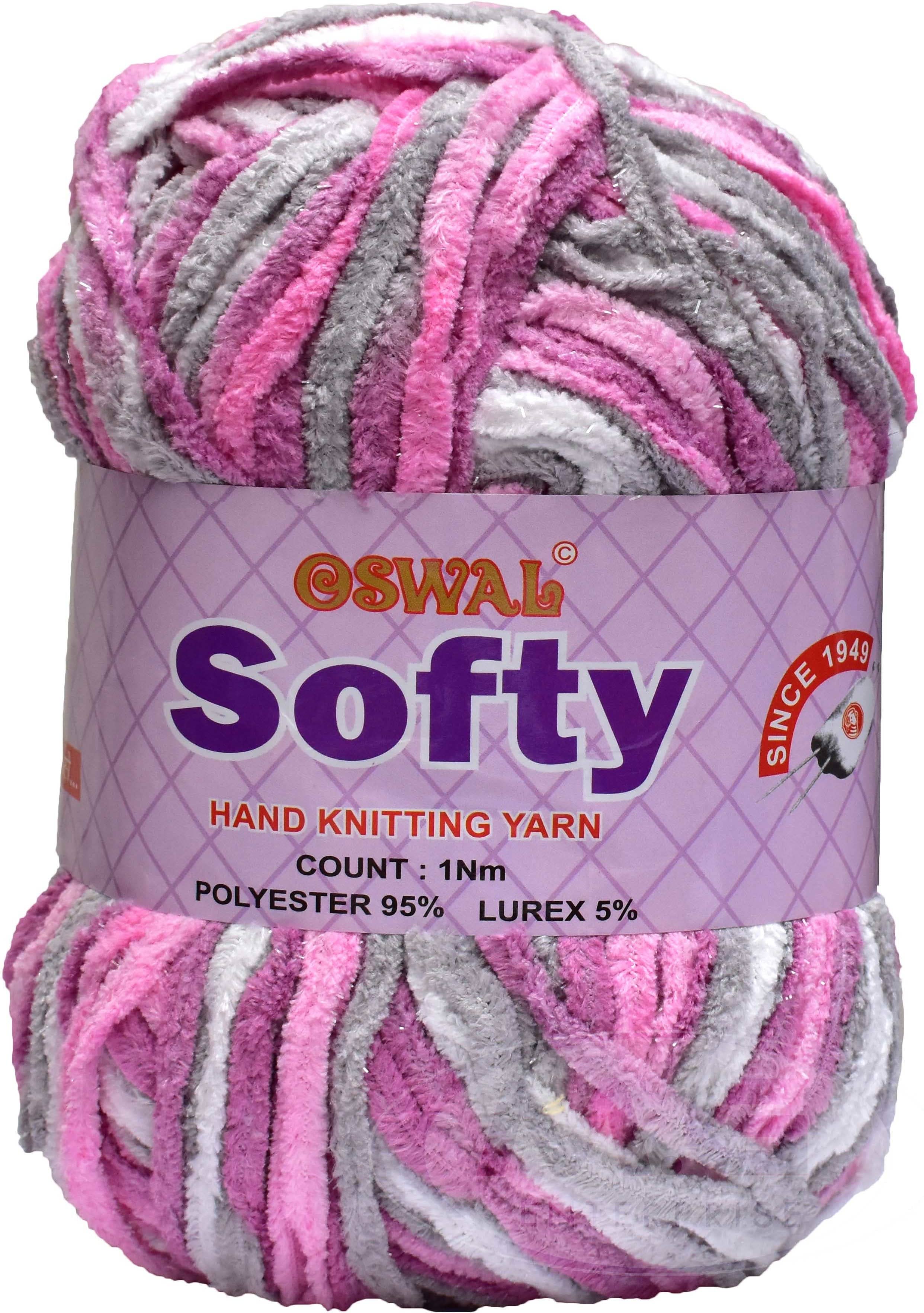Represents Oswal Knitting Yarn Thick Wool, Softy Magenta 150 gm Art-GGI
