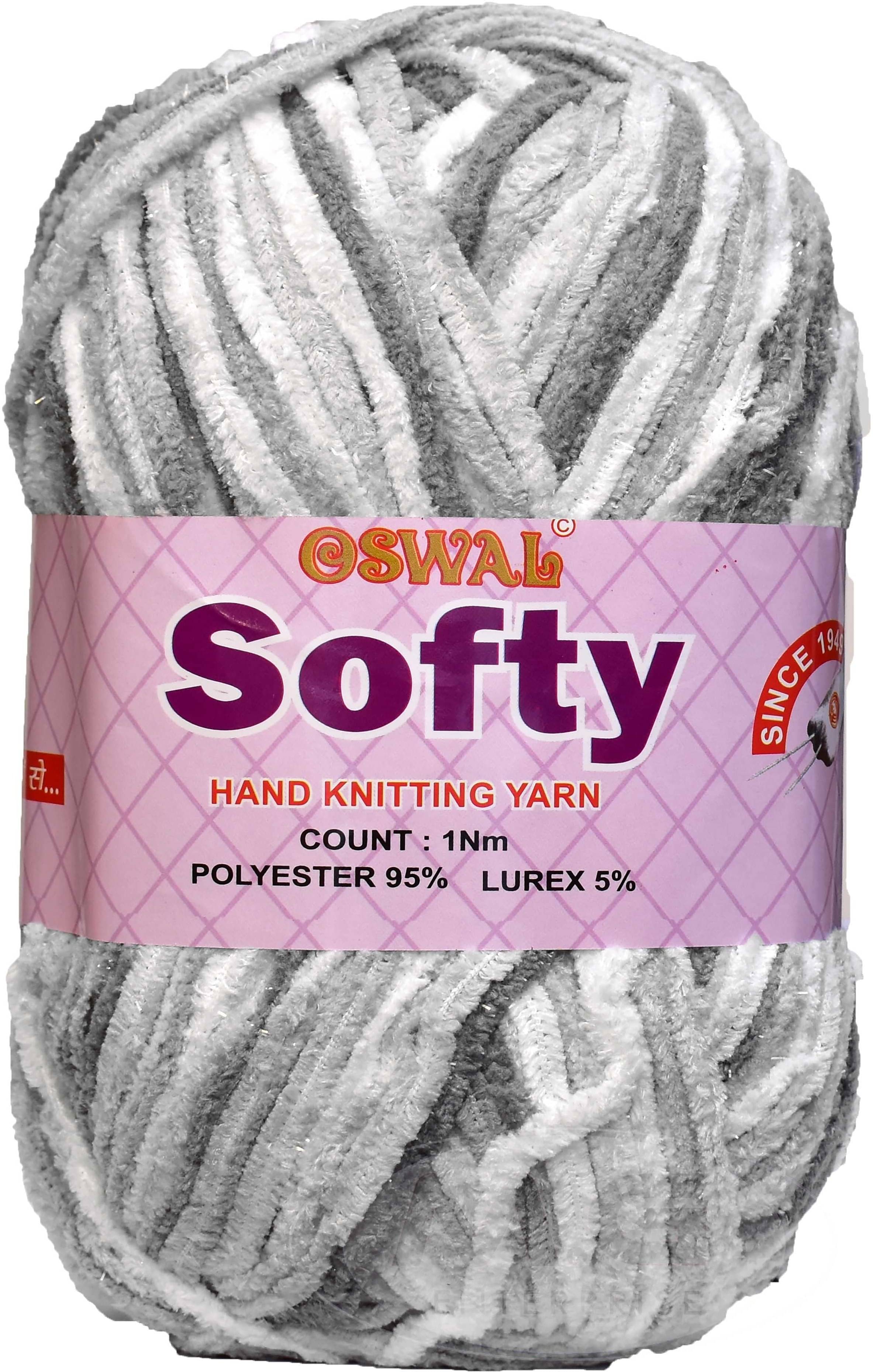    			Represents Oswal Knitting Yarn Thick Wool, Softy Grey Mix 150 gm Art-GHE