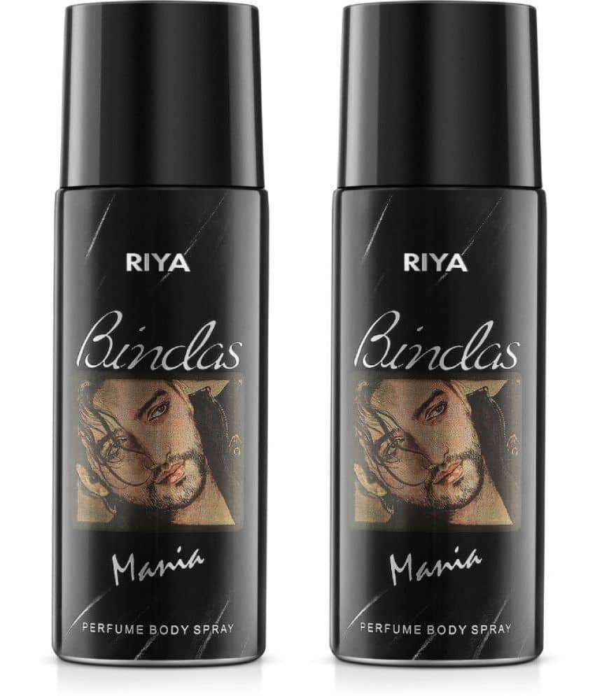RIYA Bindas Deodorant 150 Ml Each,Pack Of 2 Body Spray Deodorant - For Men, 300 ml