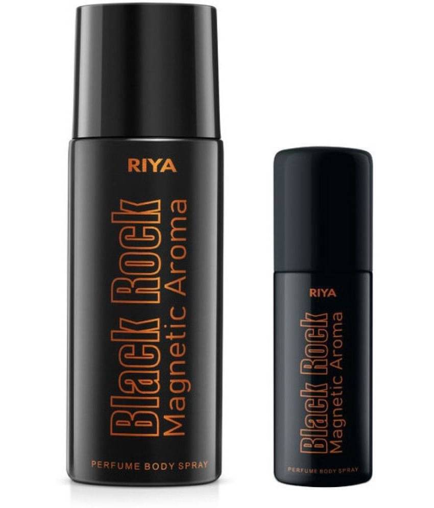     			Riya Black Rock(150ml & 40ml) Deodorant Spray & Perfume For Men ( Pack of 2 )