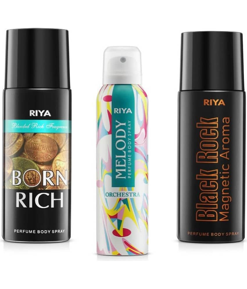Riya Born Rich Deodorant Spray Perfume For Unisex 450 Pack of