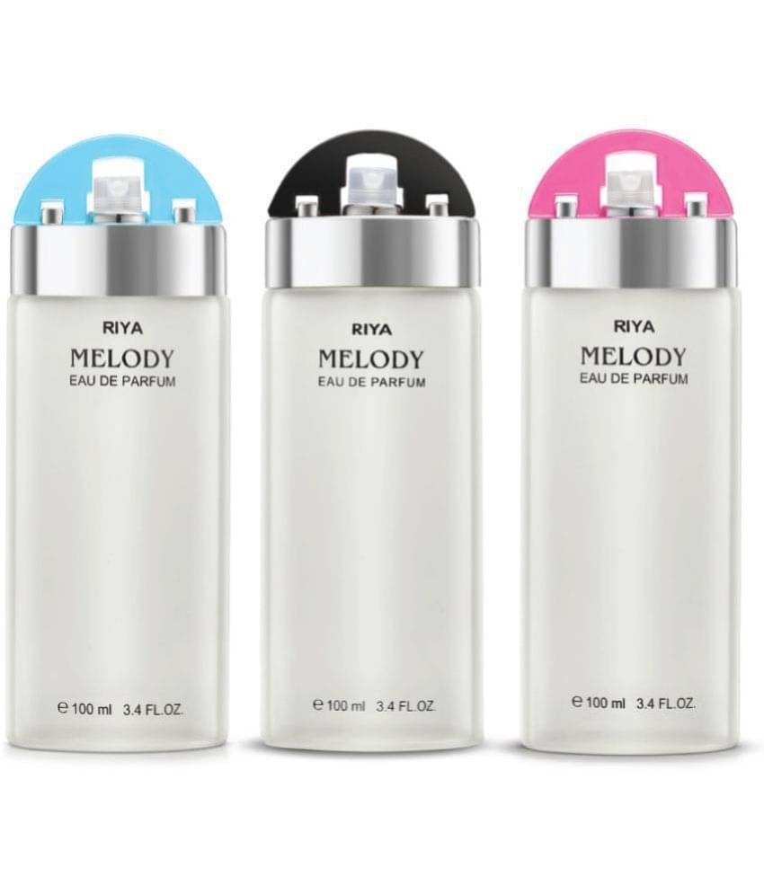     			Riya Melody Sea Green & Black & Pink 100ml Each Eau De Parfum (EDP) For Unisex ( Pack of 3 )
