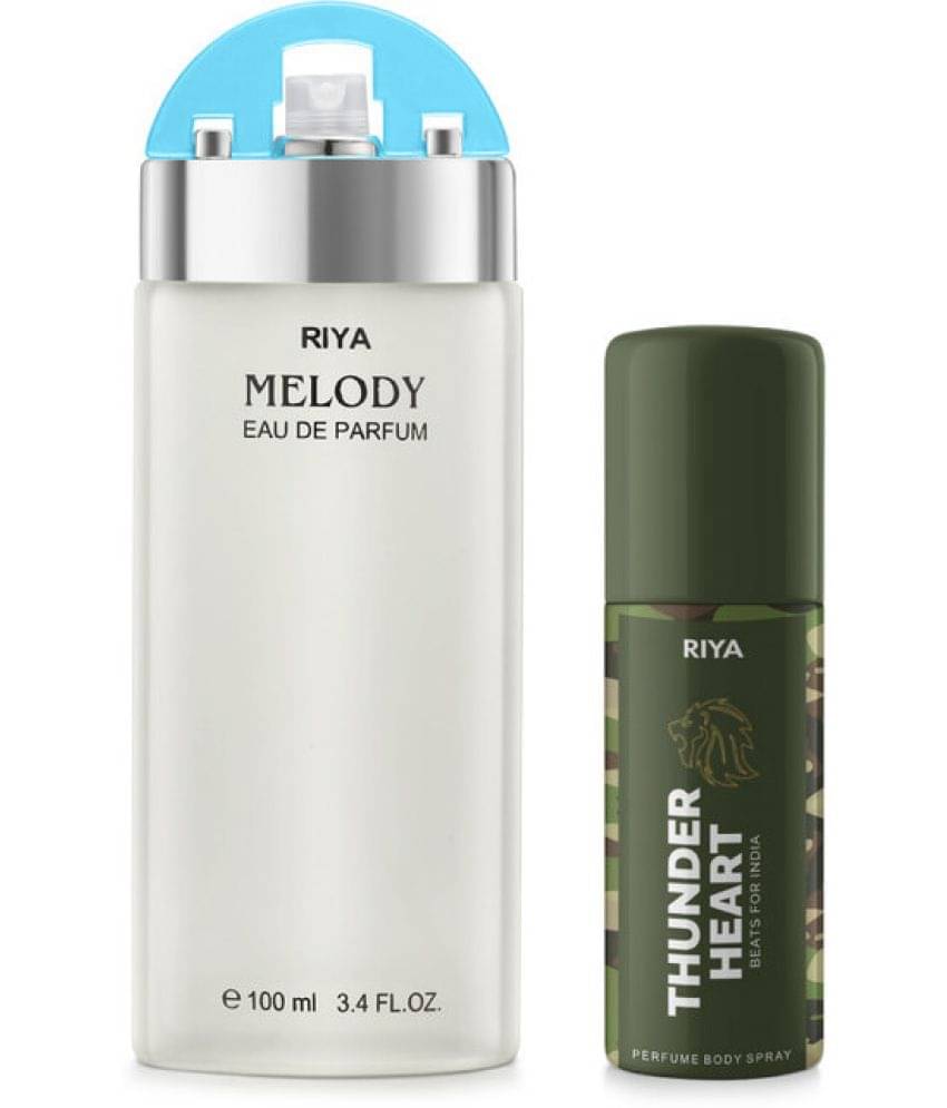     			Riya Melody (100ml) & Thunderheart Green(40ml) Deodorant & Perfume For Unisex (Pack of 2)