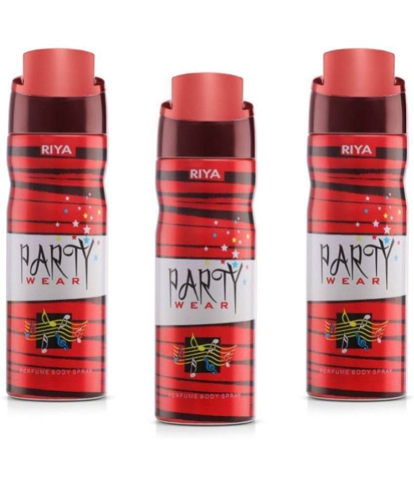     			Riya Party Wear Deodorant Spray & Perfume For Unisex 200ml Each ( Pack of 3 )
