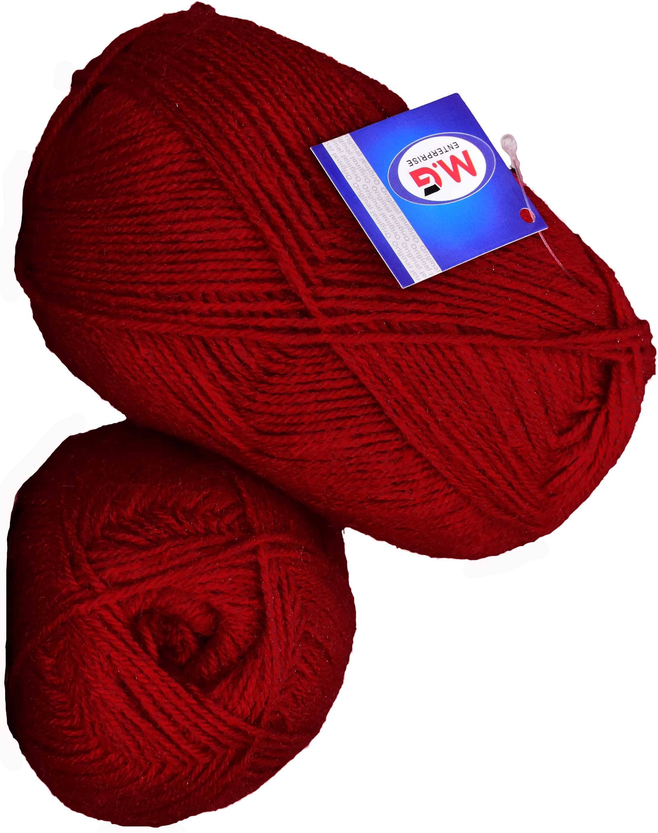     			Rosemary Red (200 gm)  Wool Ball Hand knitting wool / Art Craft soft fingering crochet hook yarn, needle knitting yarn thread dyed