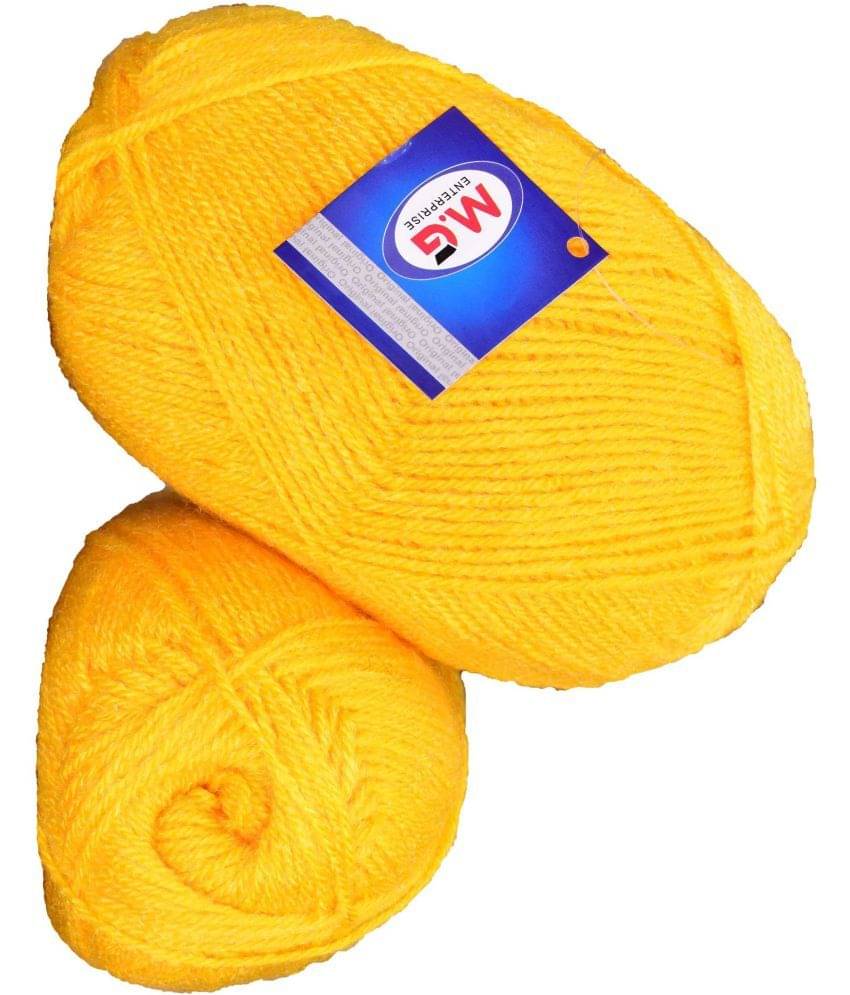     			Rosemary Yellow (200 gm)  Wool Ball Hand knitting wool / Art Craft soft fingering crochet hook yarn, needle knitting yarn thread dyed
