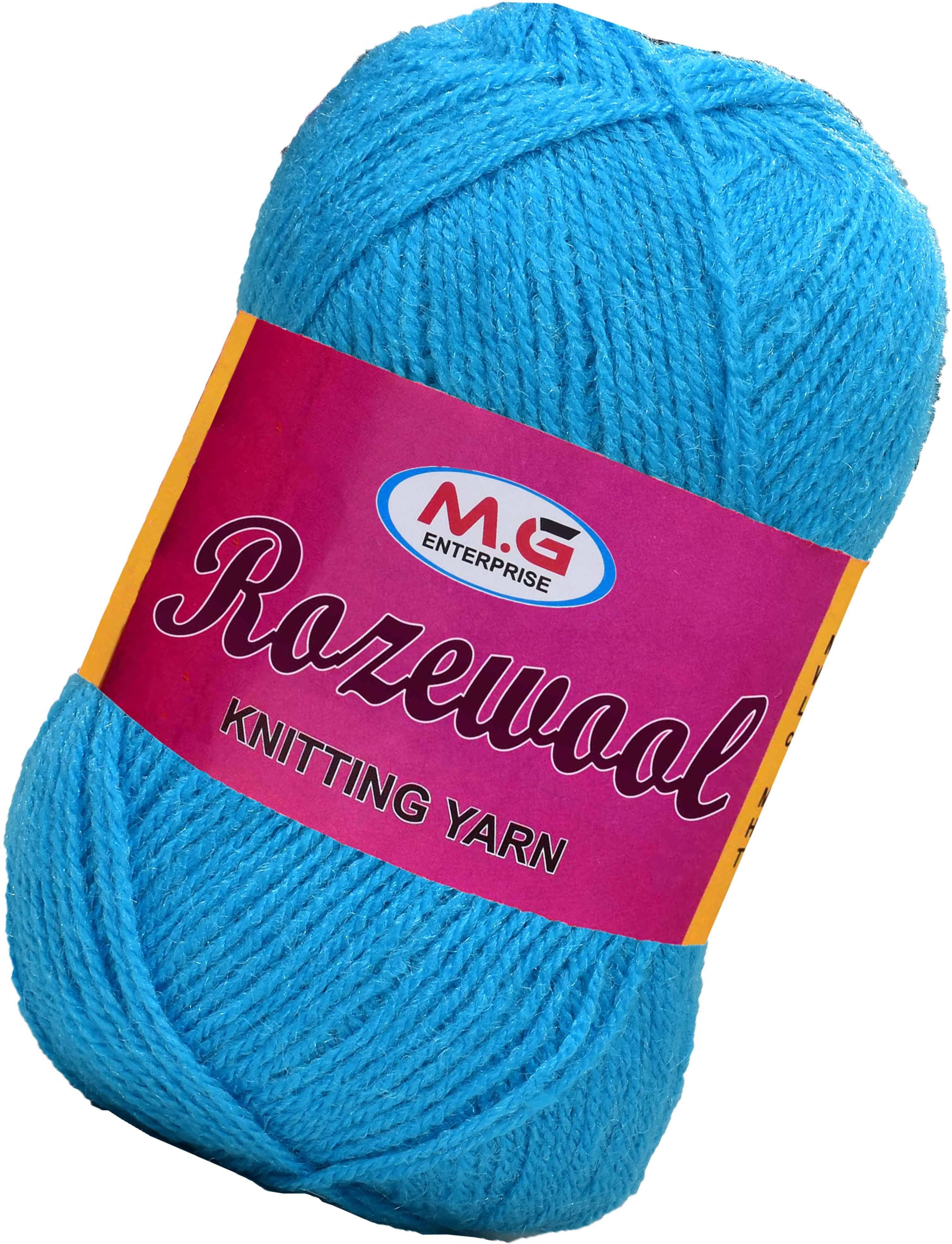     			Rosewool  Aqua Blue 300 gms Wool Ball Hand knitting wool- Art-FHJ