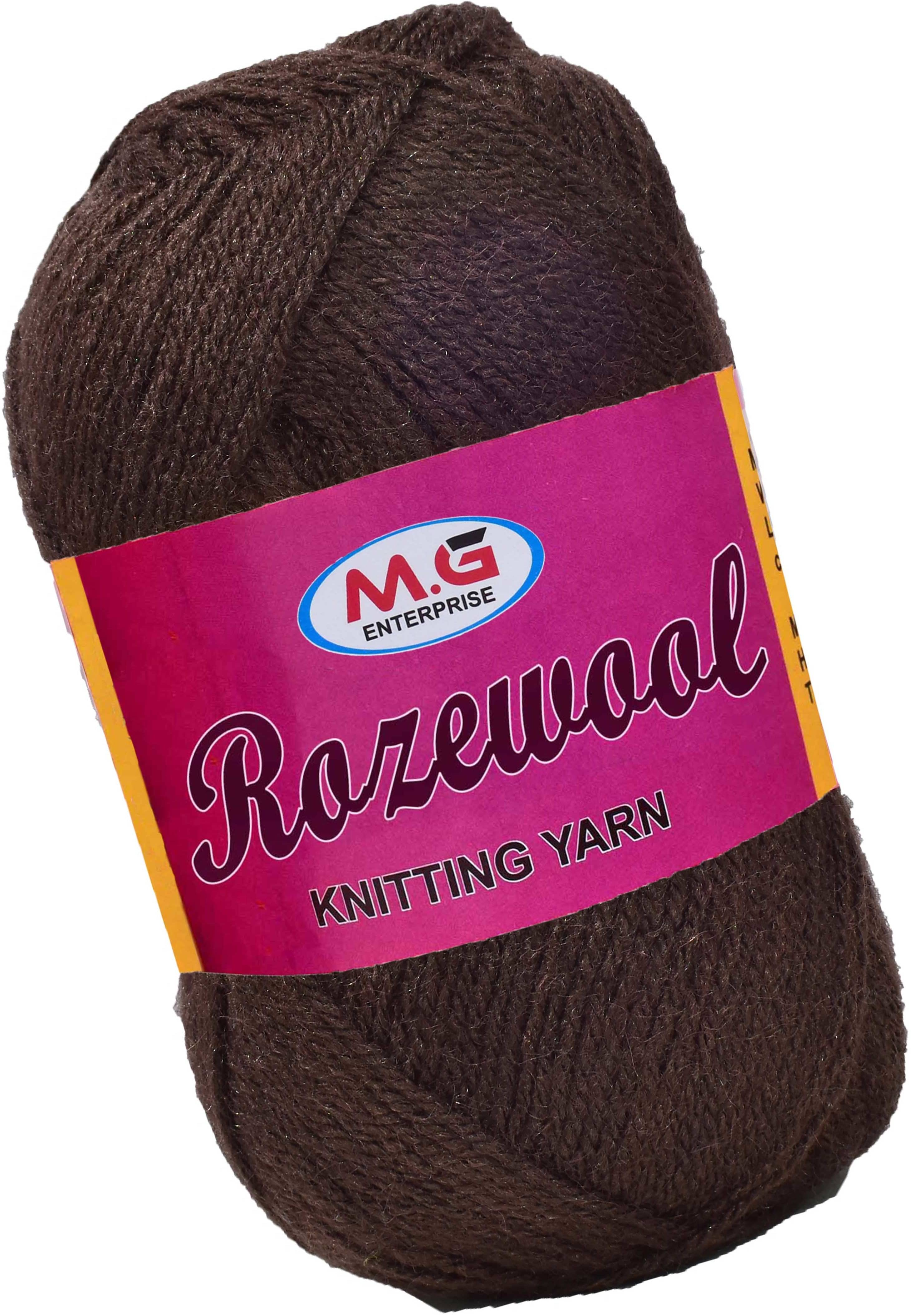     			Rosewool  Coffee 300 gms Wool Ball Hand knitting wool- Art-FHG