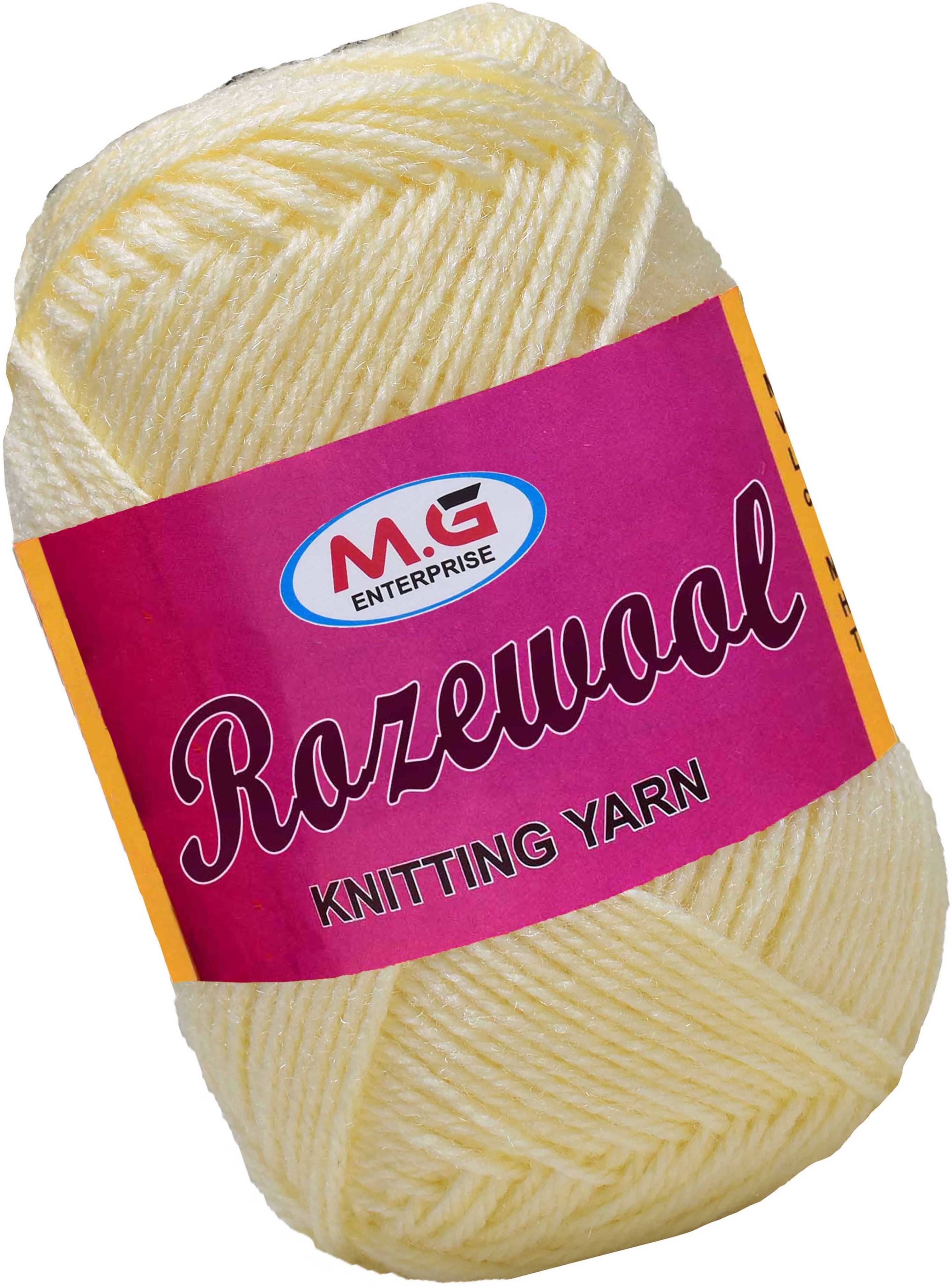     			Rosewool  Cream 400 gms Wool Ball Hand knitting wool- Art-FHH