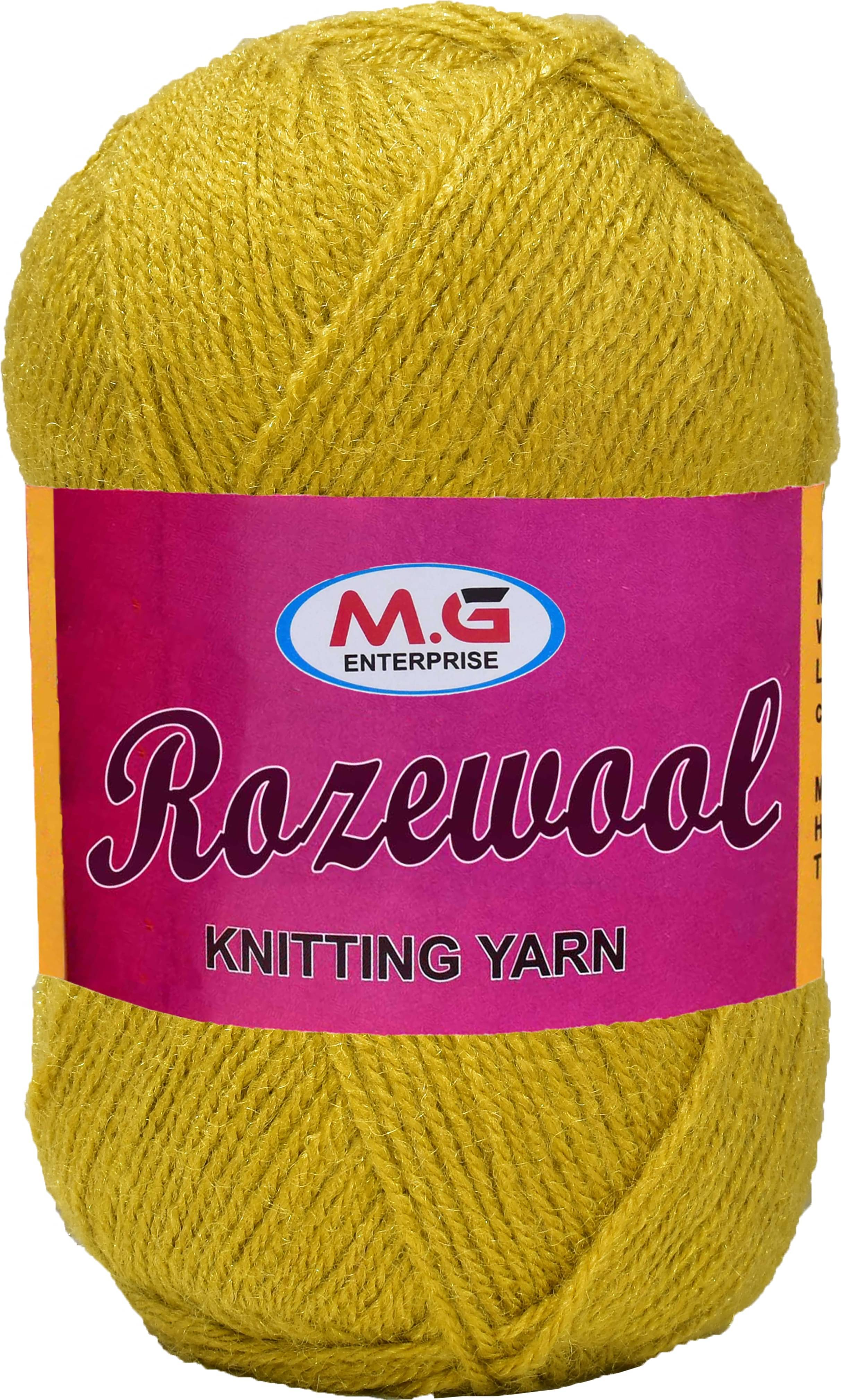     			Rosewool  Mustard 200 gms Wool Ball Hand knitting wool- Art-FIE