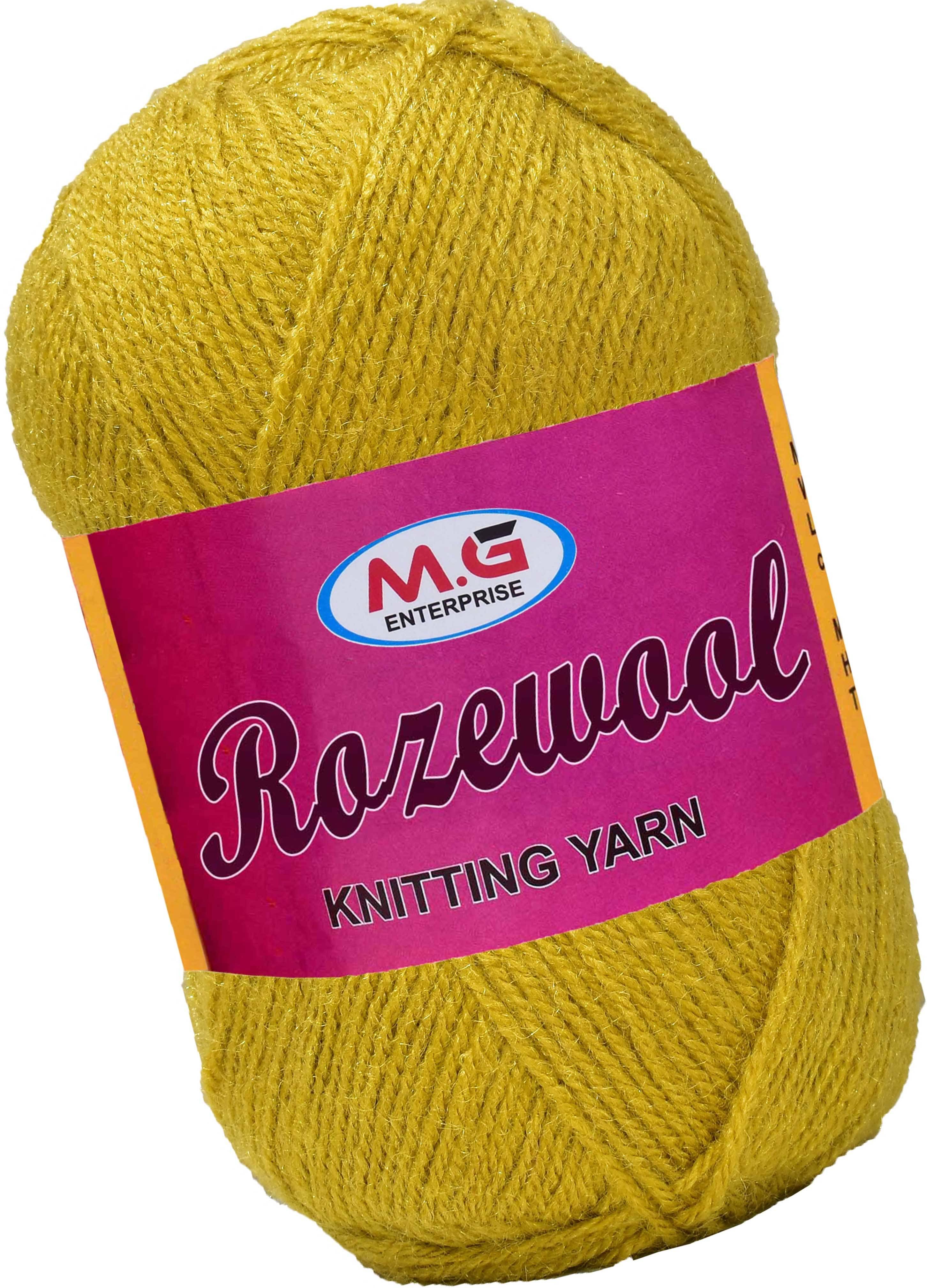     			Rosewool  Mustard 400 gms Wool Ball Hand knitting wool- Art-FIE