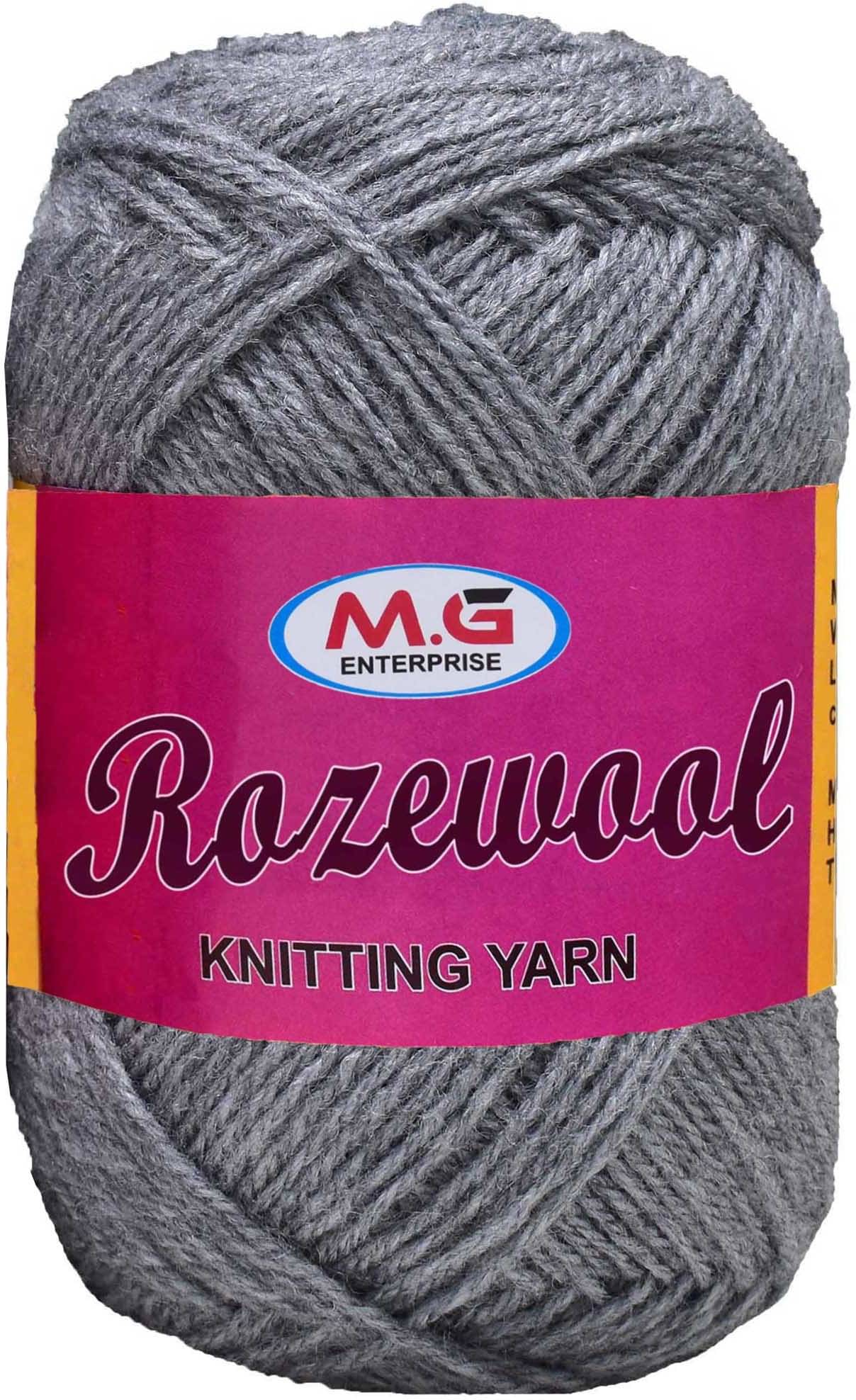     			Rosewool  Silver 200 gms Wool Ball Hand knitting wool- Art-FHE