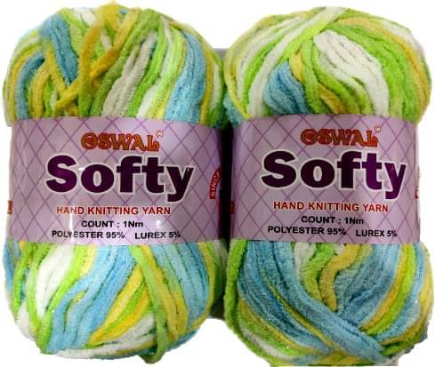     			Soft Wool Ball Hand Knitting Wool/Art Craft Soft Fingering Crochet Hook Yarn, Needle Knitting Yarn Thread , Shade No. 11, Color : Multi,(PACK OF 300 GRAM)