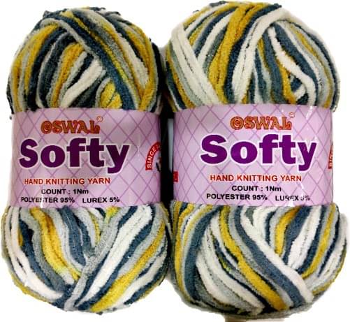     			Soft Wool Ball Hand Knitting Wool/Art Craft Soft Fingering Crochet Hook Yarn, Needle Knitting Yarn Thread , Shade No. 3, Color : Multi,(PACK OF 600 GRAM)