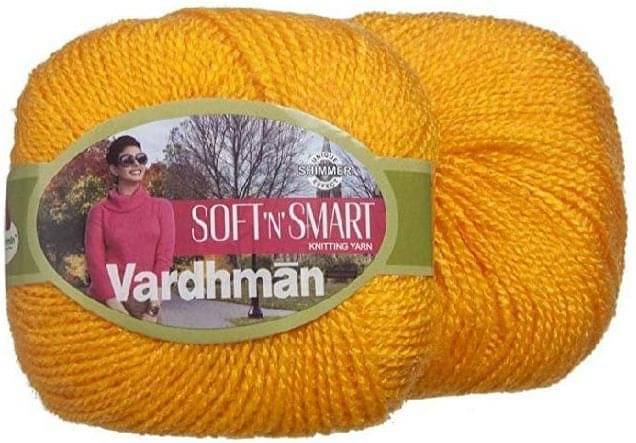     			Soft n Smart Wool Soft Fingering Crochet 400gm Yellow Shade no-16