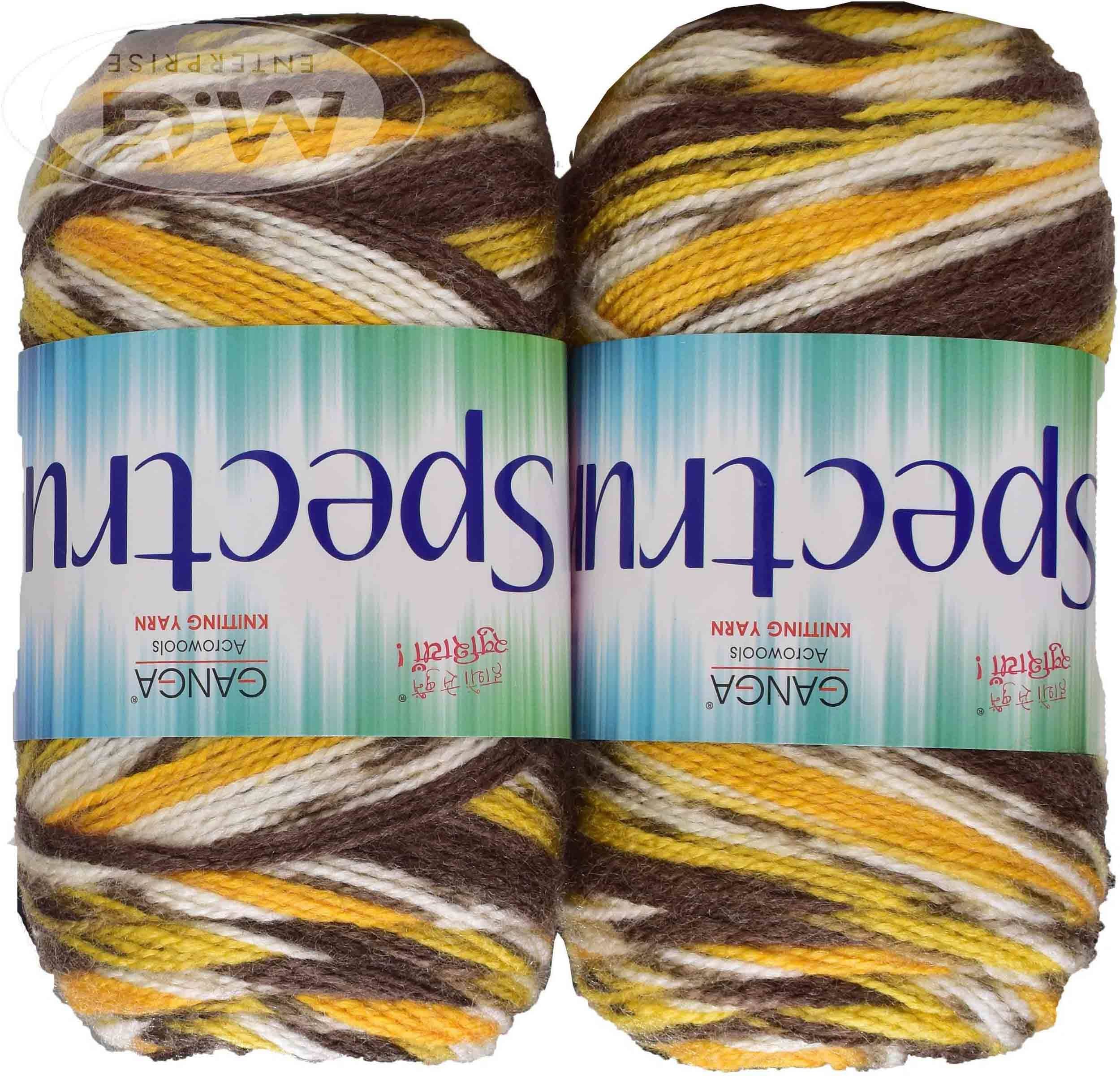     			Spectrum Golden (400 gm)  Wool Ball Hand knitting wool / Art Craft soft fingering crochet hook yarn, needle knitting , With Needle.- E FE