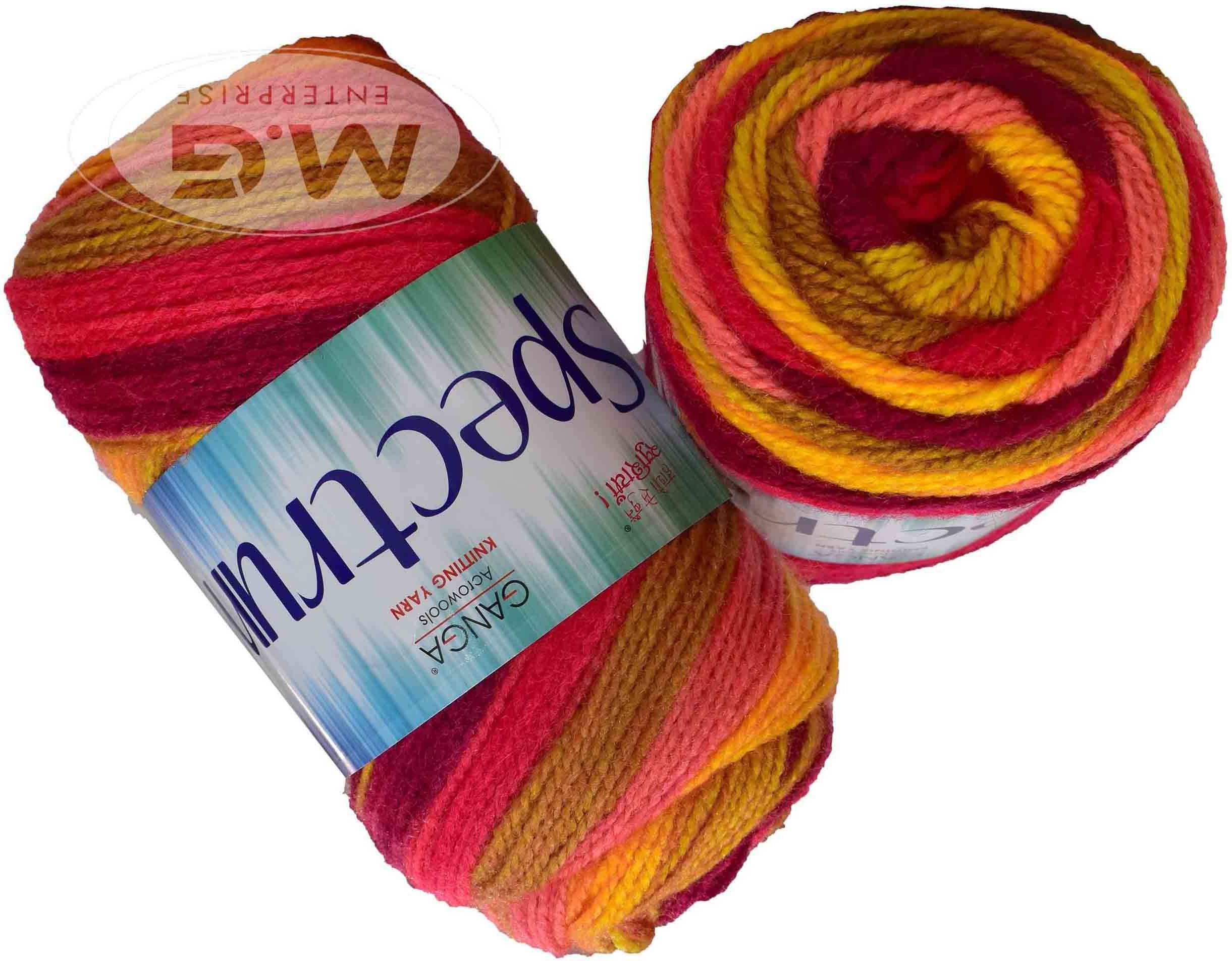     			Spectrum Mostaza (400 gm)  Wool Ball Hand knitting wool / Art Craft soft fingering crochet hook yarn, needle knitting , With Needle.- A BC