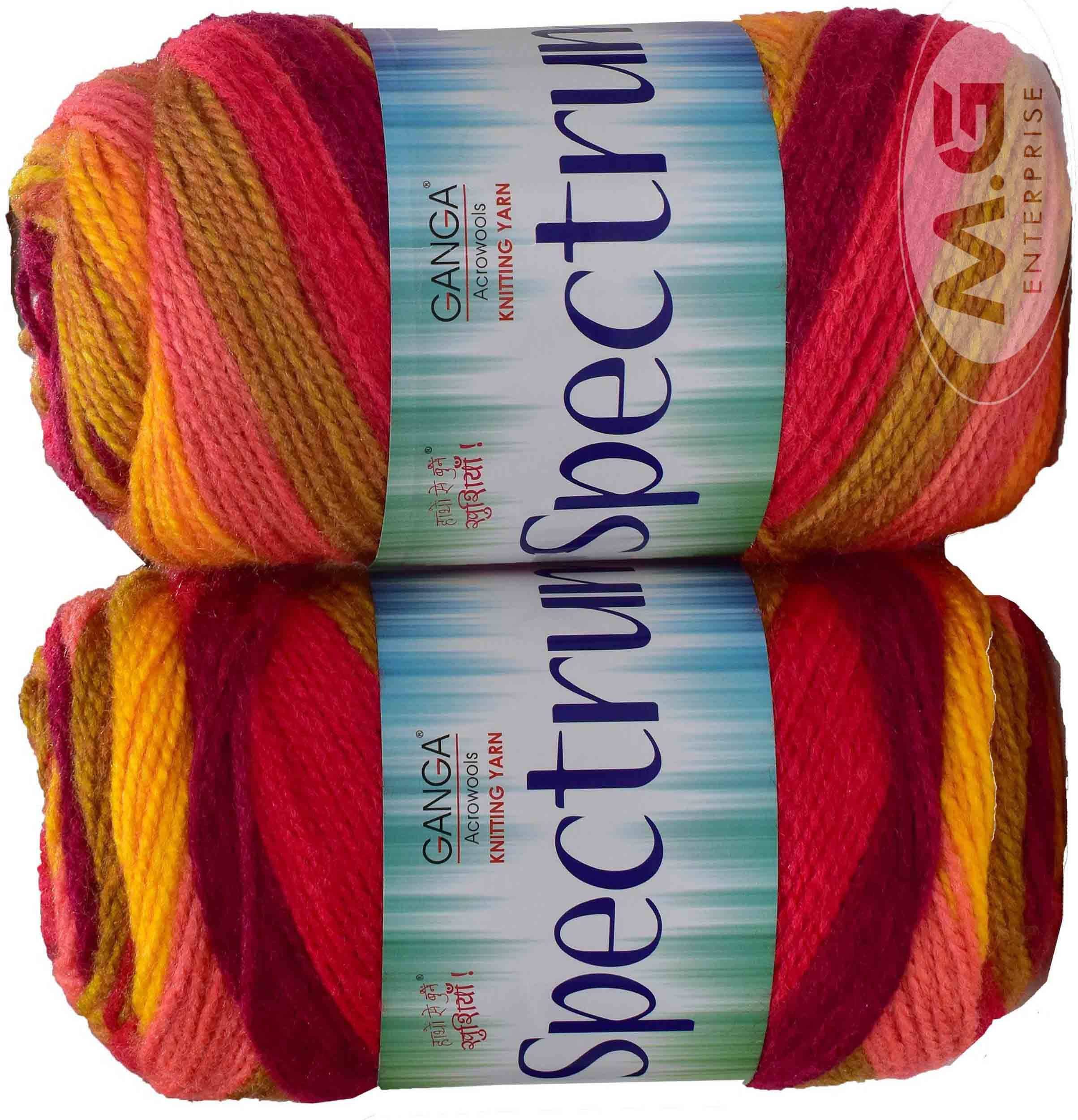     			Spectrum Mostaza (500 gm)  Wool Ball Hand knitting wool / Art Craft soft fingering crochet hook yarn, needle knitting , With Needle.- X YB