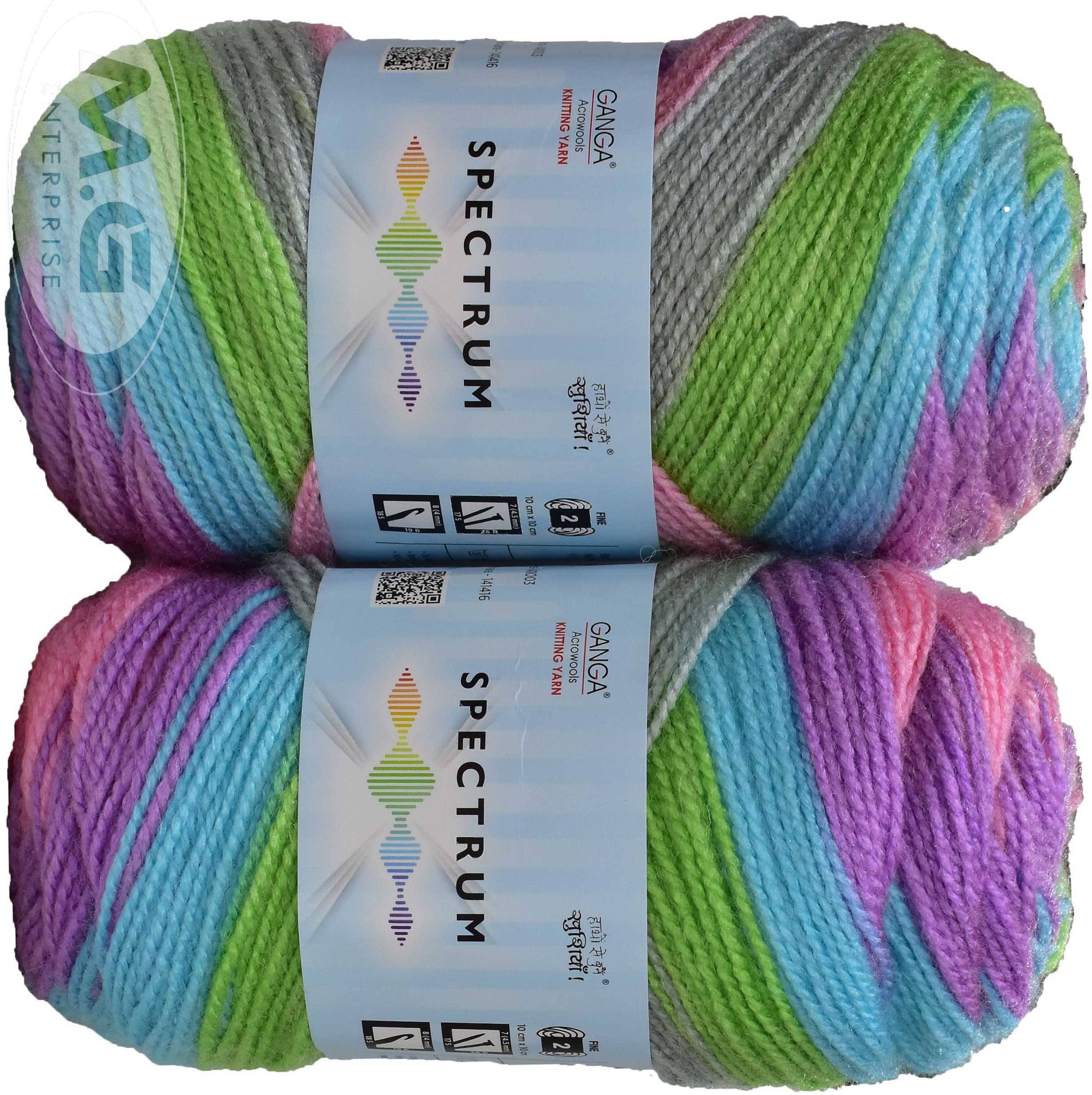     			Spectrum Pearl Green (300 gm) Wool Ball Hand knitting wool / Art Craft soft fingering crochet hook yarn, needle knitting , With Needle.-E