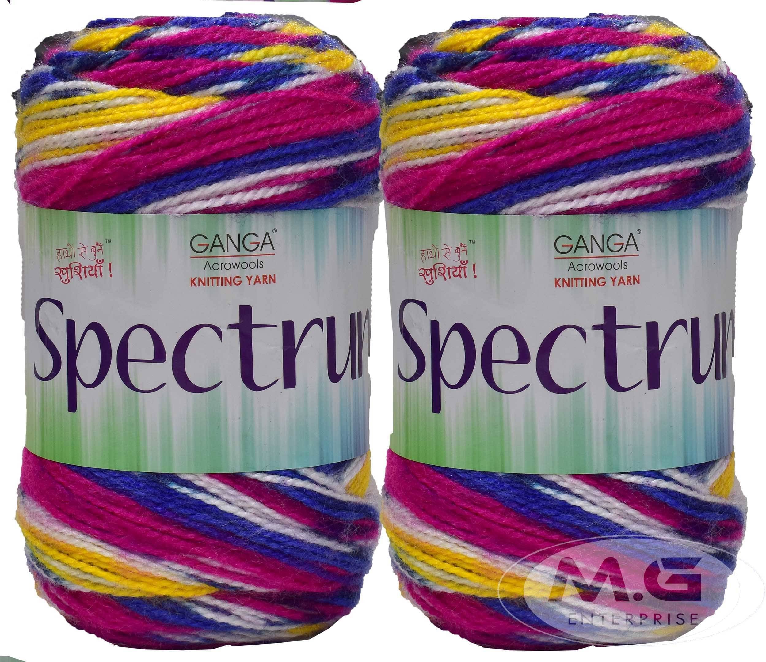     			Spectrum Real Azul (200 gm)  Wool Ball Hand knitting wool / Art Craft soft fingering crochet hook yarn, needle knitting , With Needle.- G HC