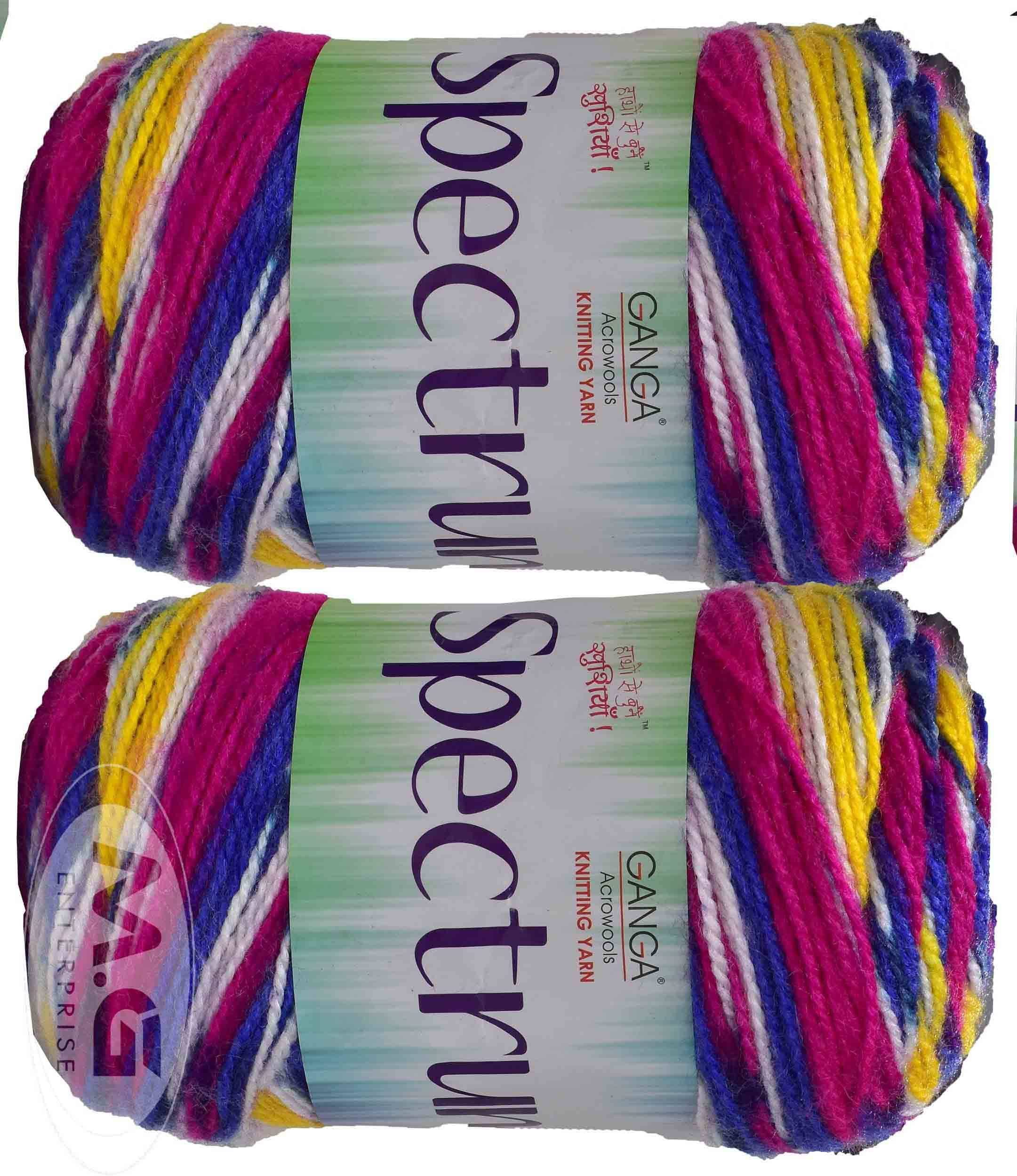     			Spectrum Real Azul (300 gm)  Wool Ball Hand knitting wool / Art Craft soft fingering crochet hook yarn, needle knitting , With Needle.- H IC