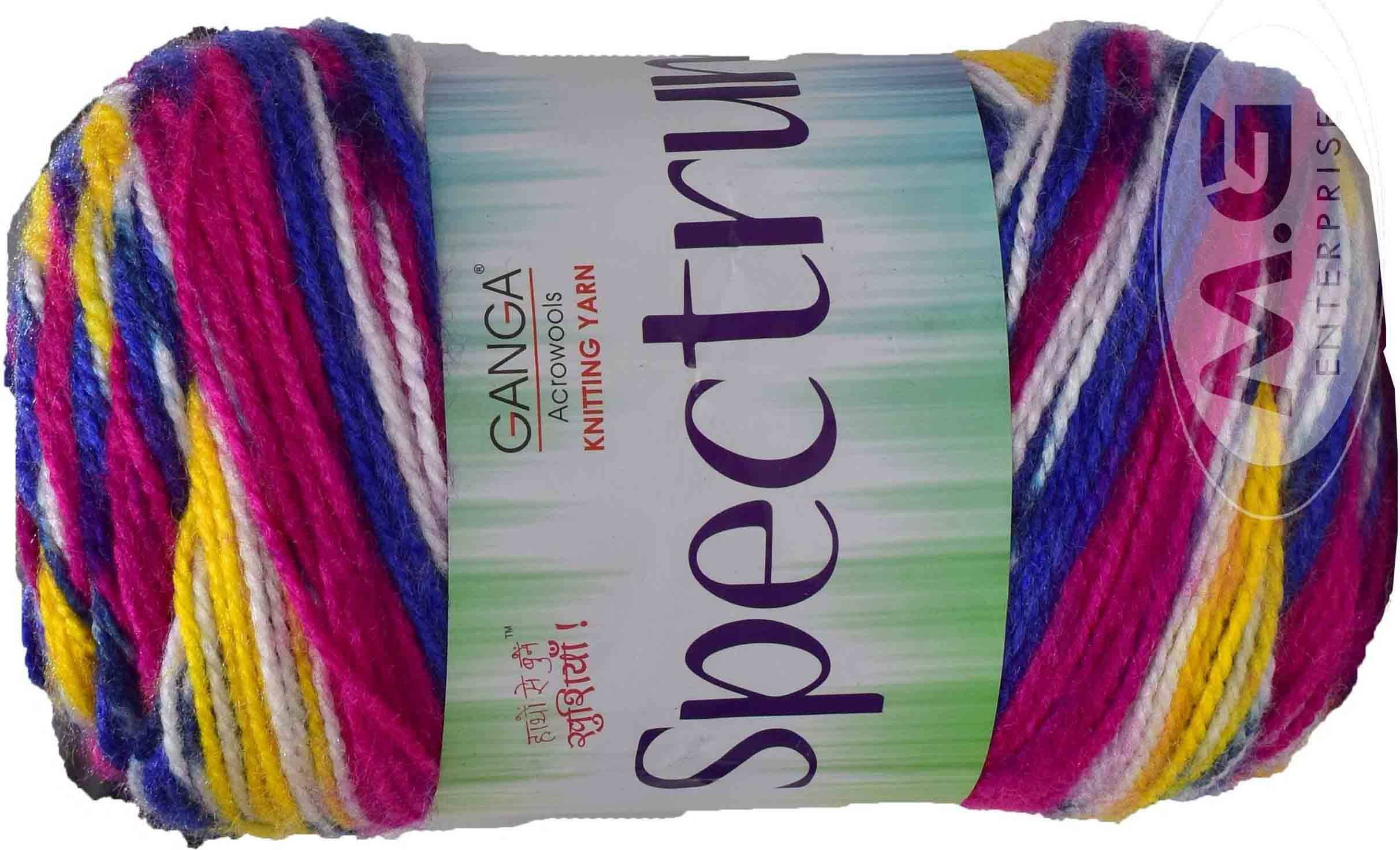     			Spectrum Real Azul (500 gm)  Wool Ball Hand knitting wool / Art Craft soft fingering crochet hook yarn, needle knitting , With Needle.- N OC